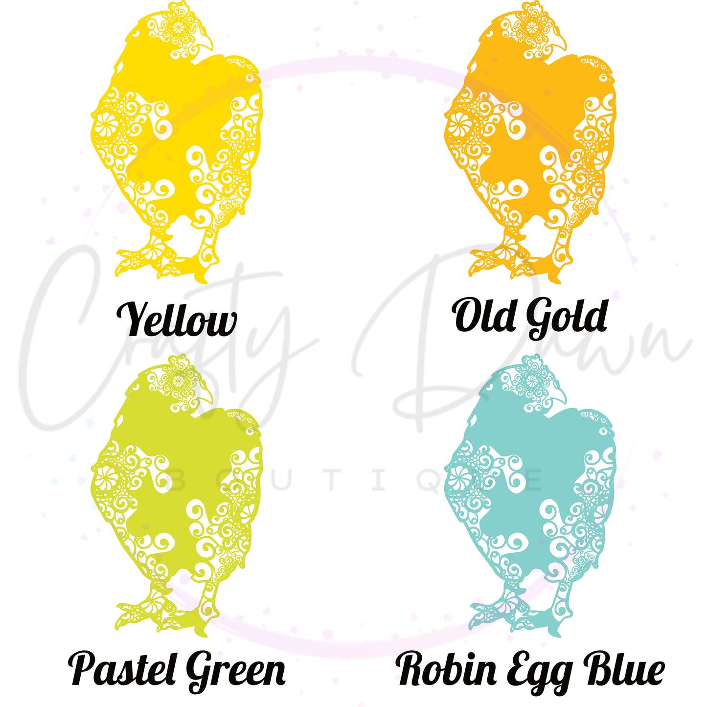 Chicken Mandala Decal