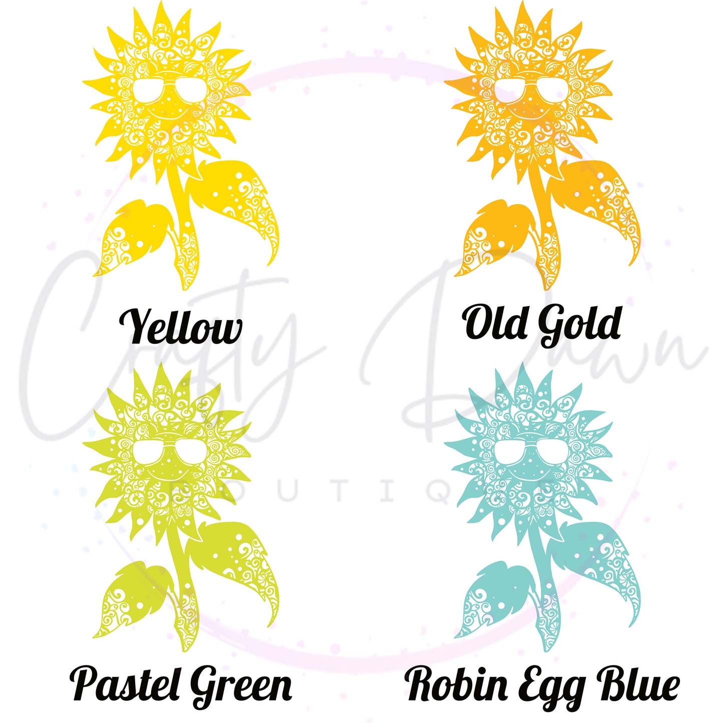 Cool Sunflower Mandala Decal