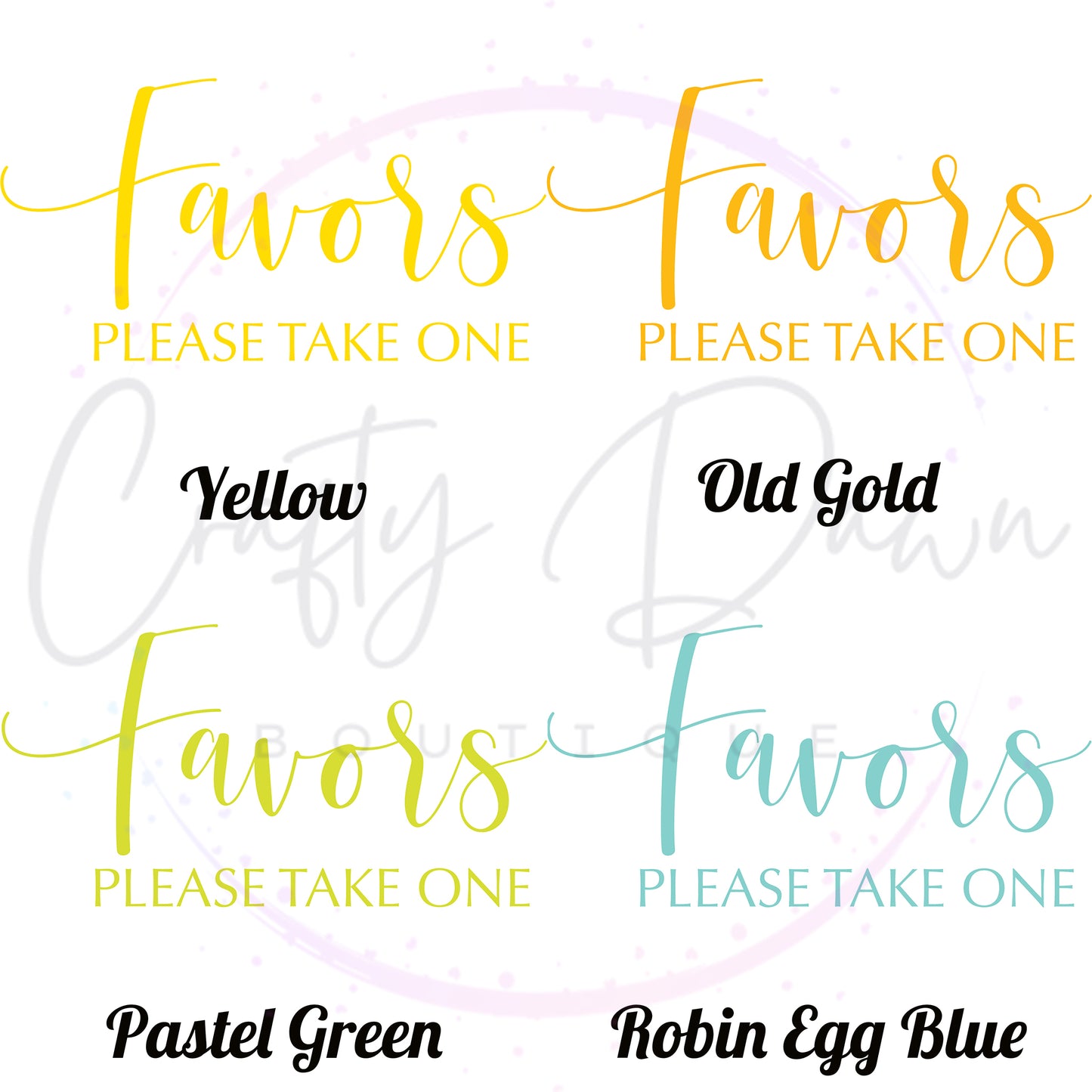 Favors Please Take One Acrylic Sign