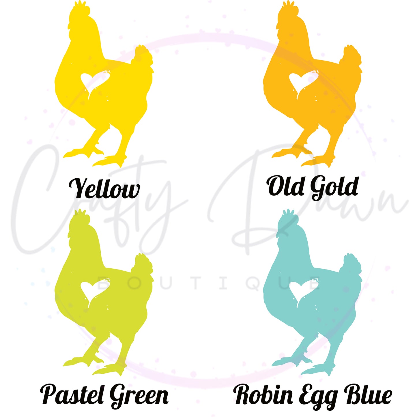 Chicken Heart Decal