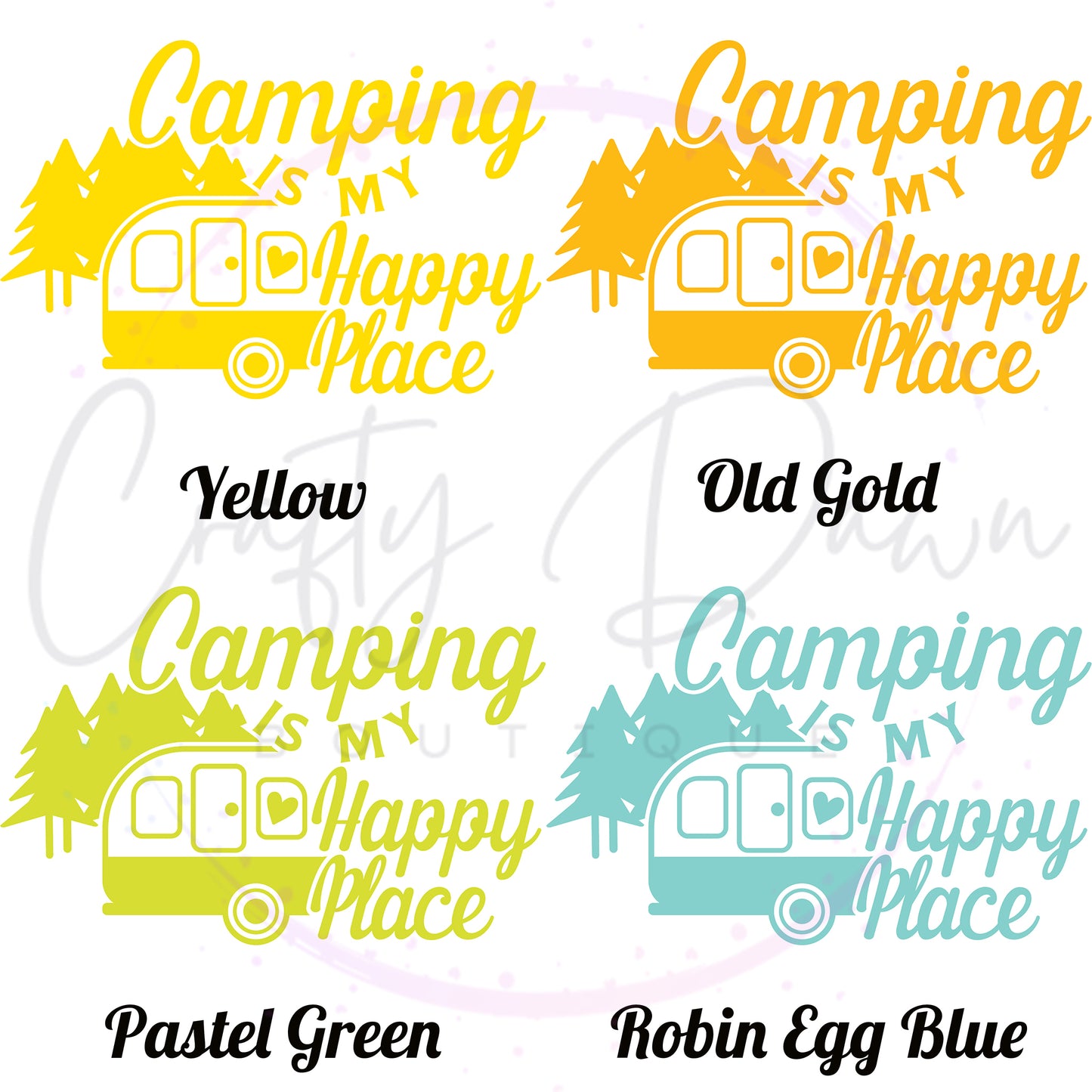 Camping Is My Happy Place Decal