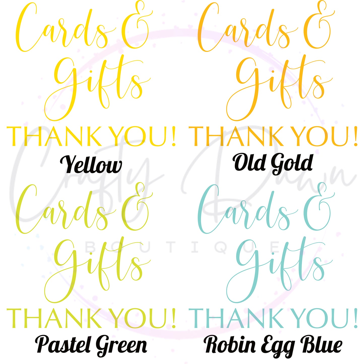 Cards And Gifts Acrylic Sign