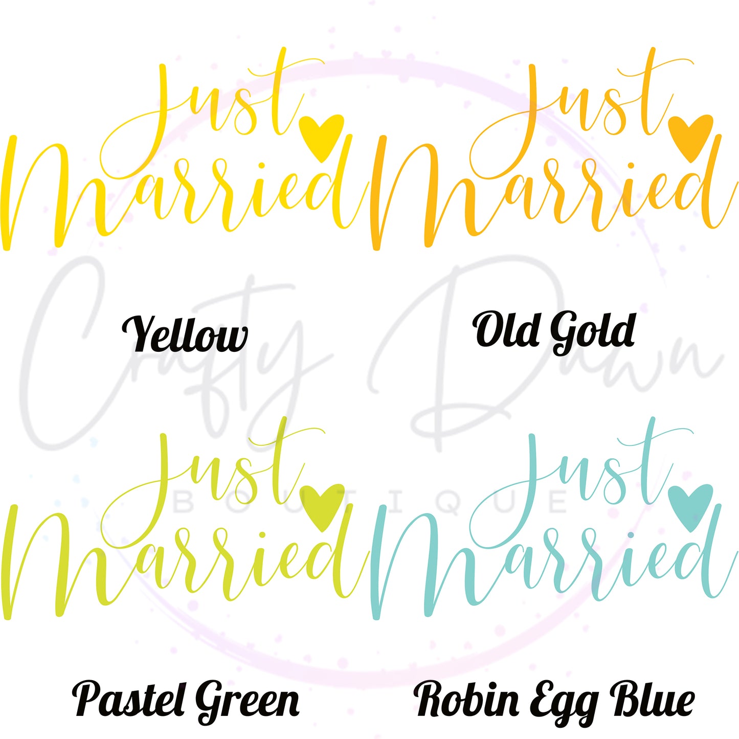 Just Married Acrylic Sign