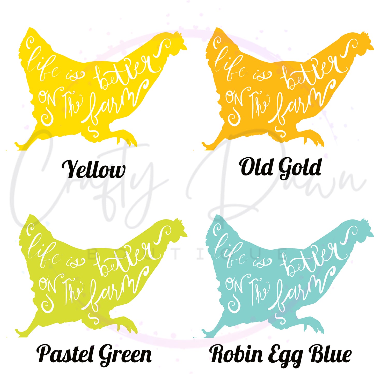 Life Is Better Chicken Decal
