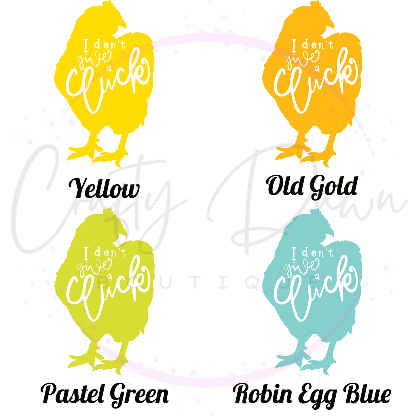 I Don't Give A Cluck Decal