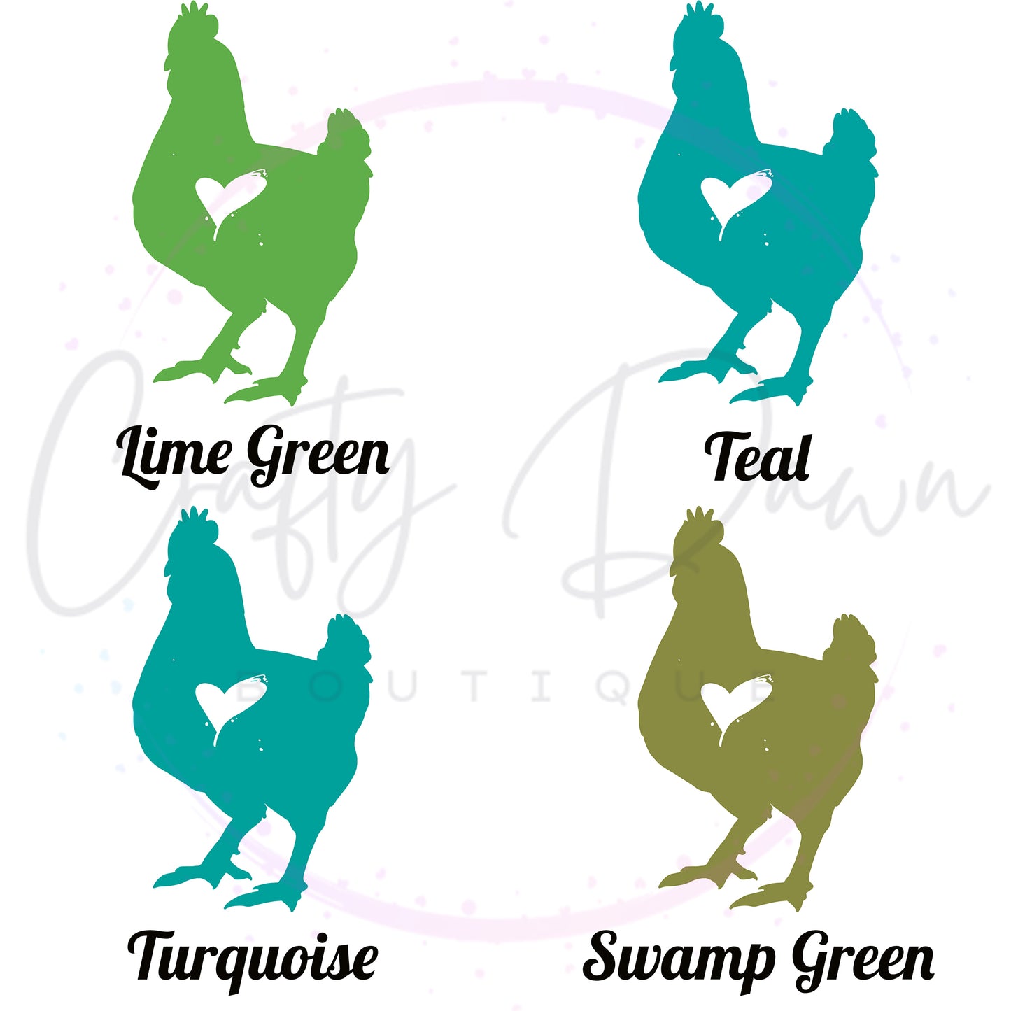Chicken Heart Decal