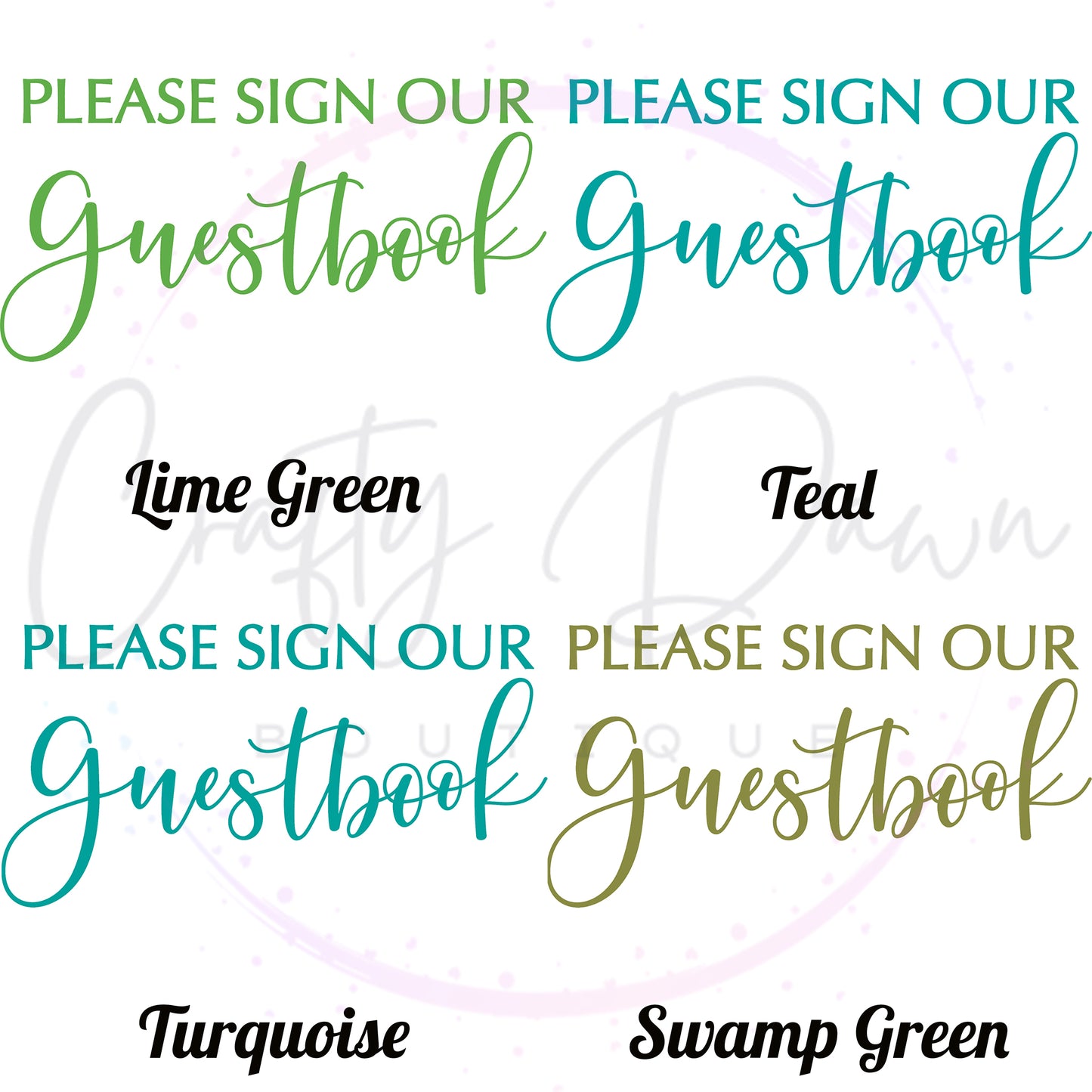 Please Sign Our Guestbook 2 Acrylic Sign