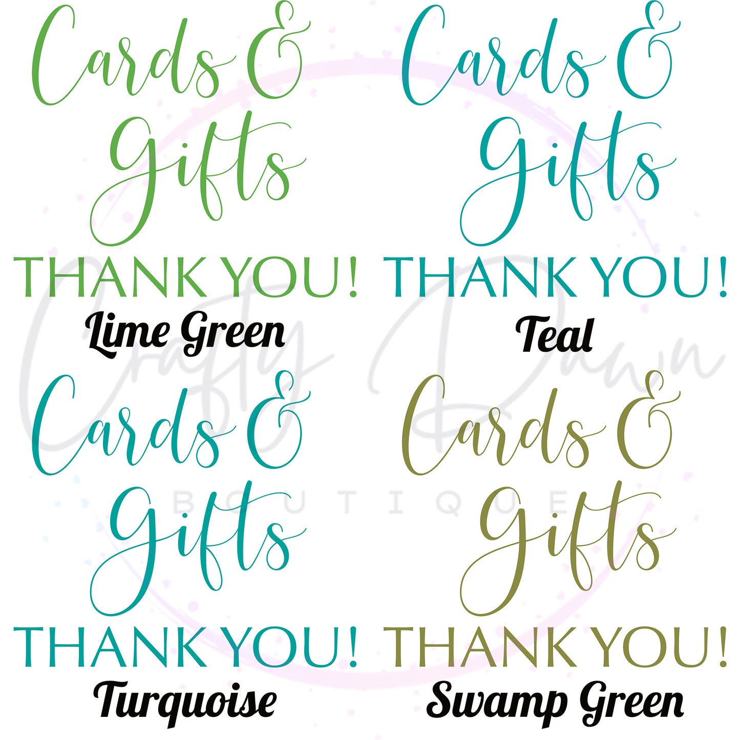 Cards And Gifts Acrylic Sign