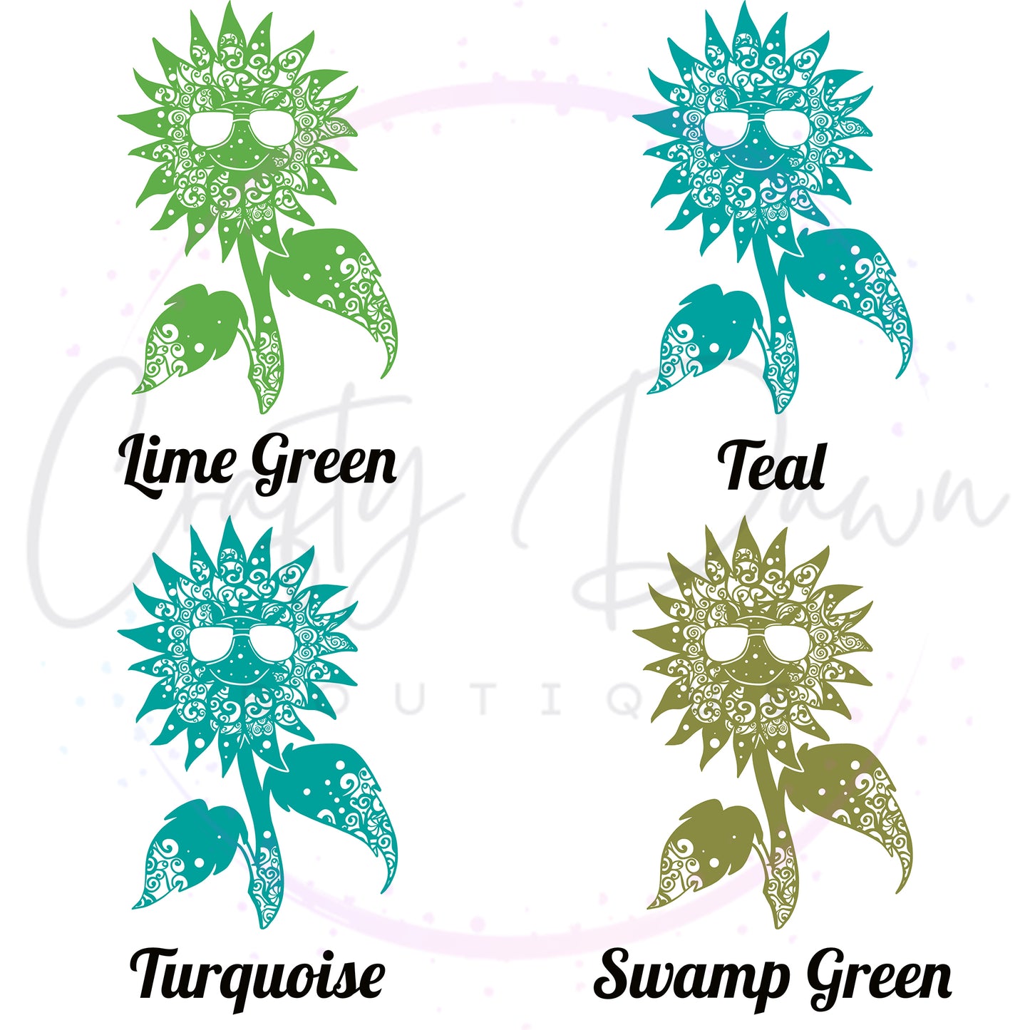 Cool Sunflower Mandala Decal