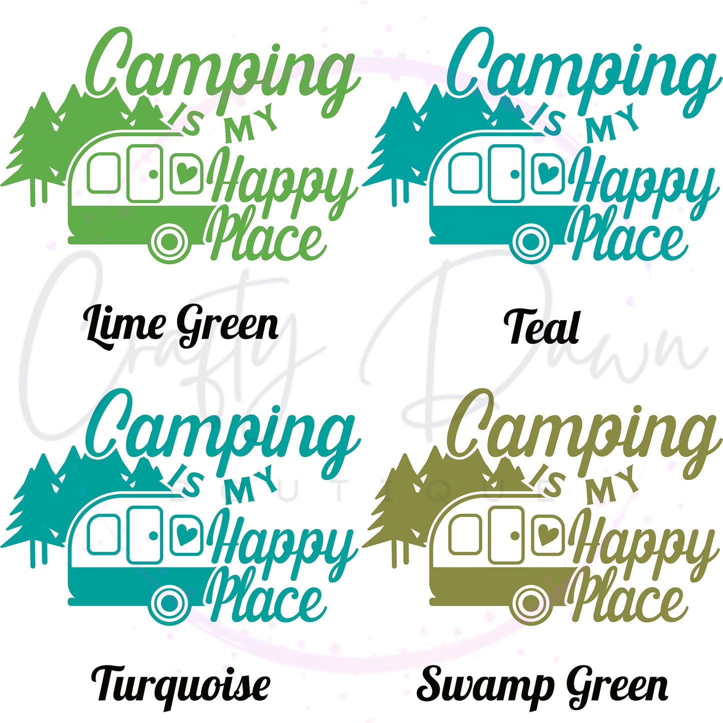 Camping Is My Happy Place Decal