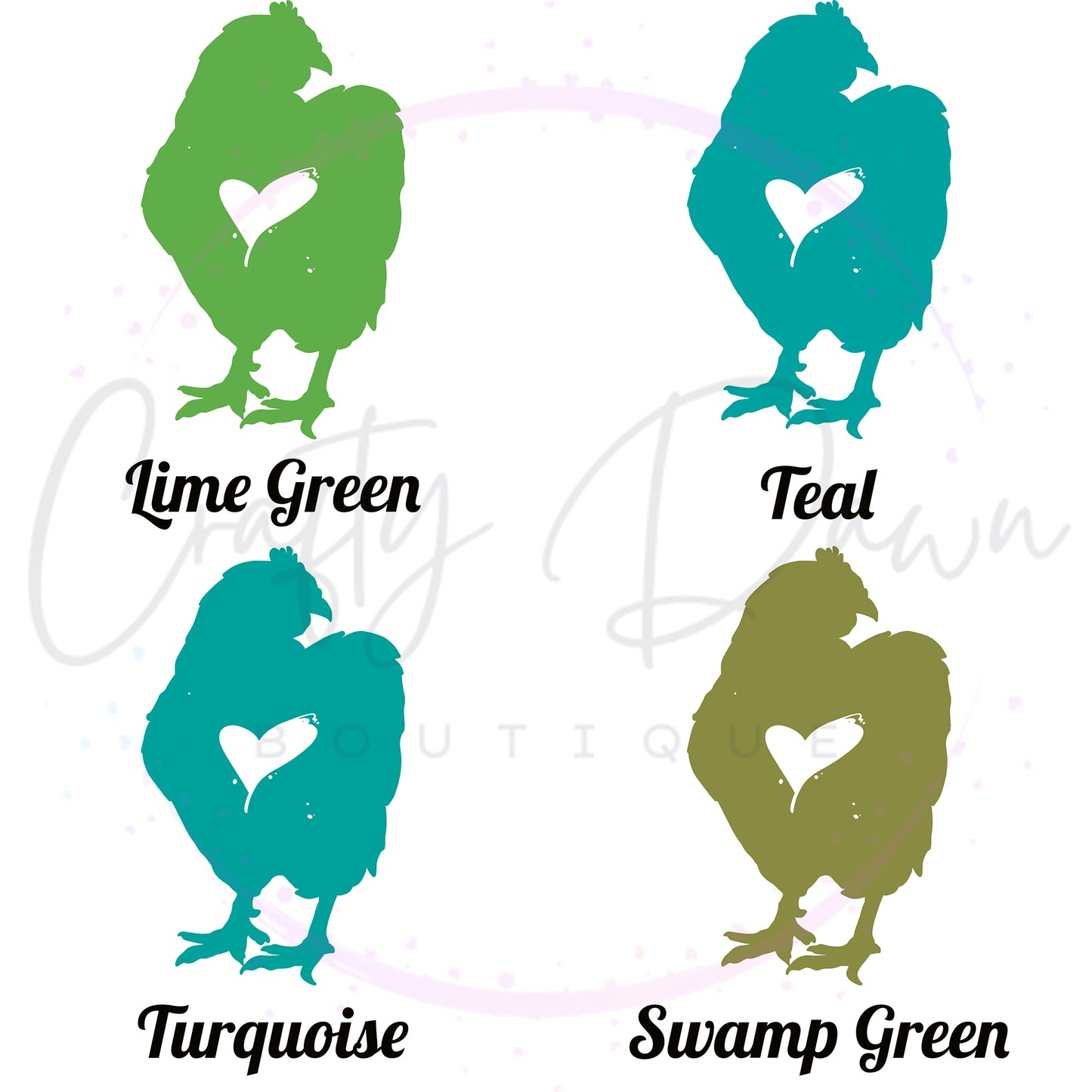Chicken Heart Decal 2