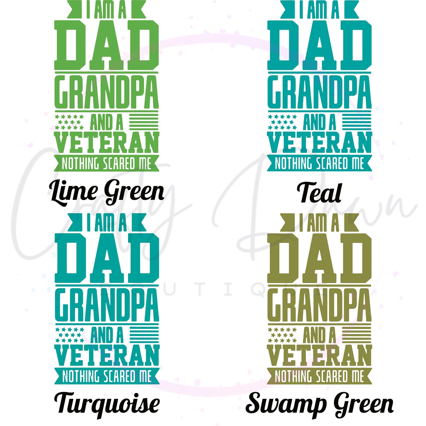 Dad Grandpa Veteran Decal