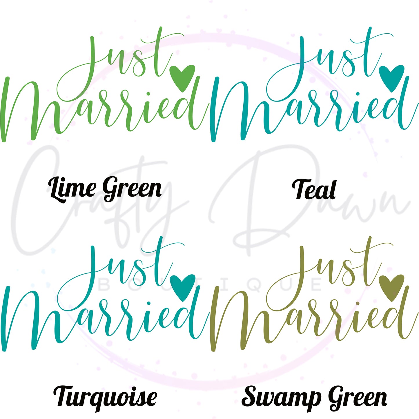 Just Married Acrylic Sign