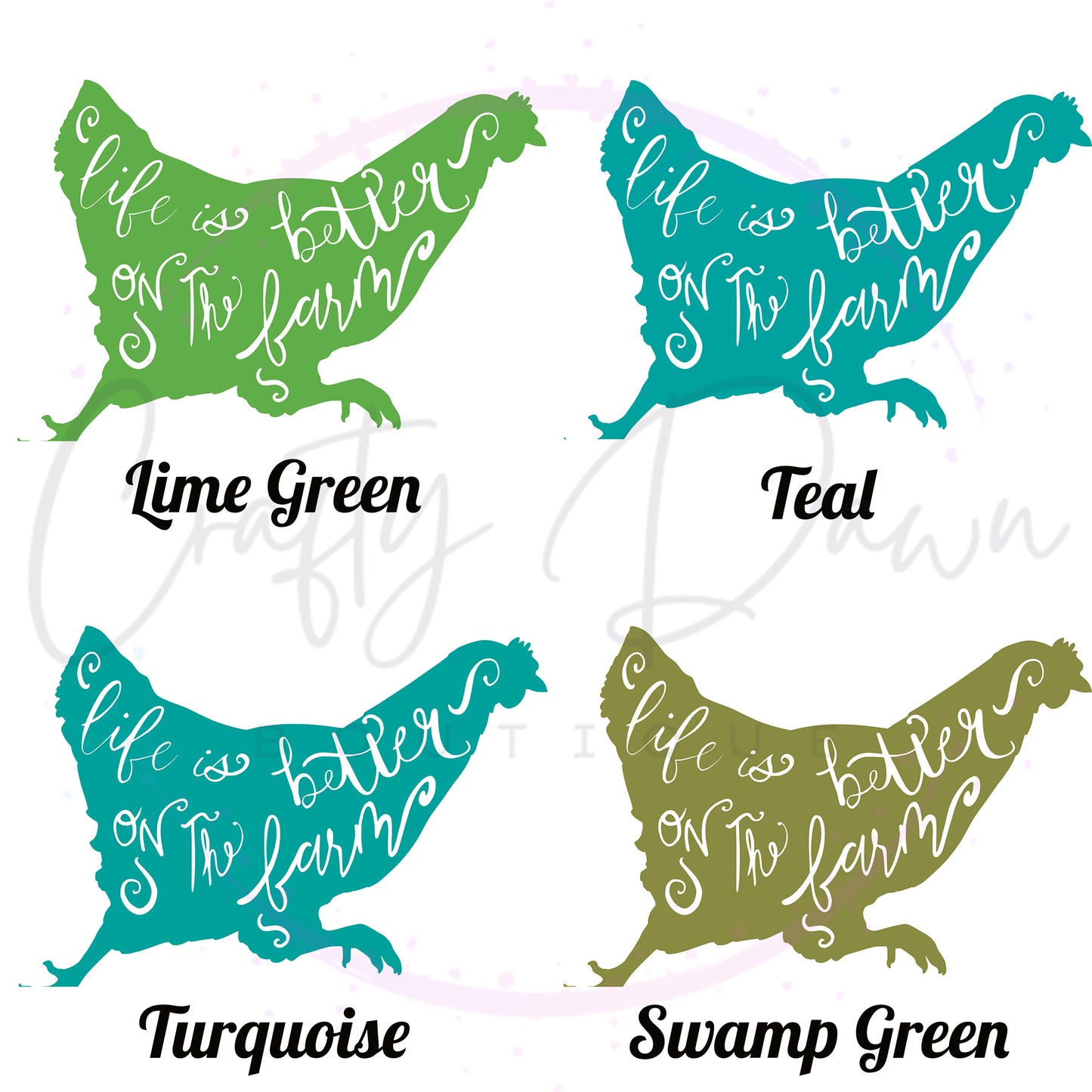 Life Is Better Chicken Decal