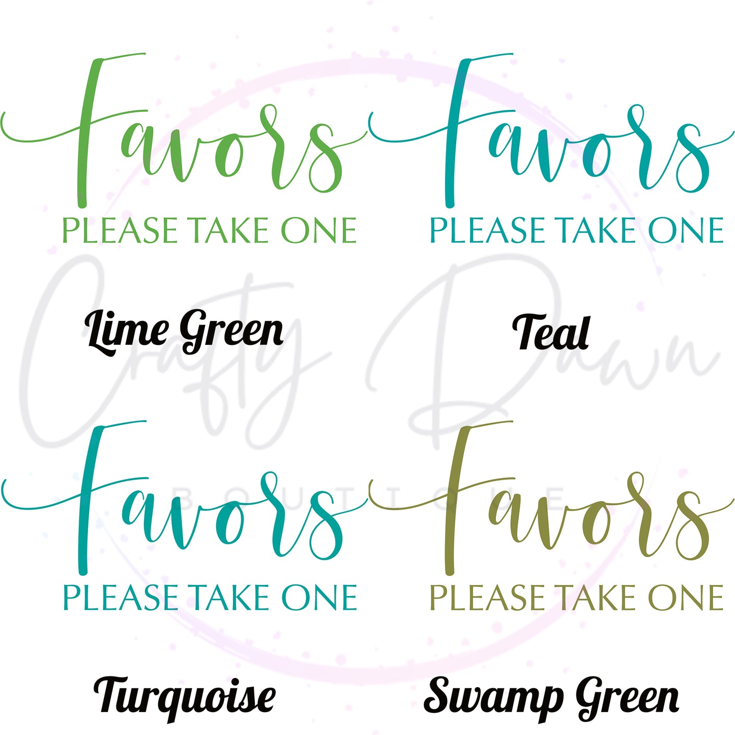 Favors Please Take One Acrylic Sign
