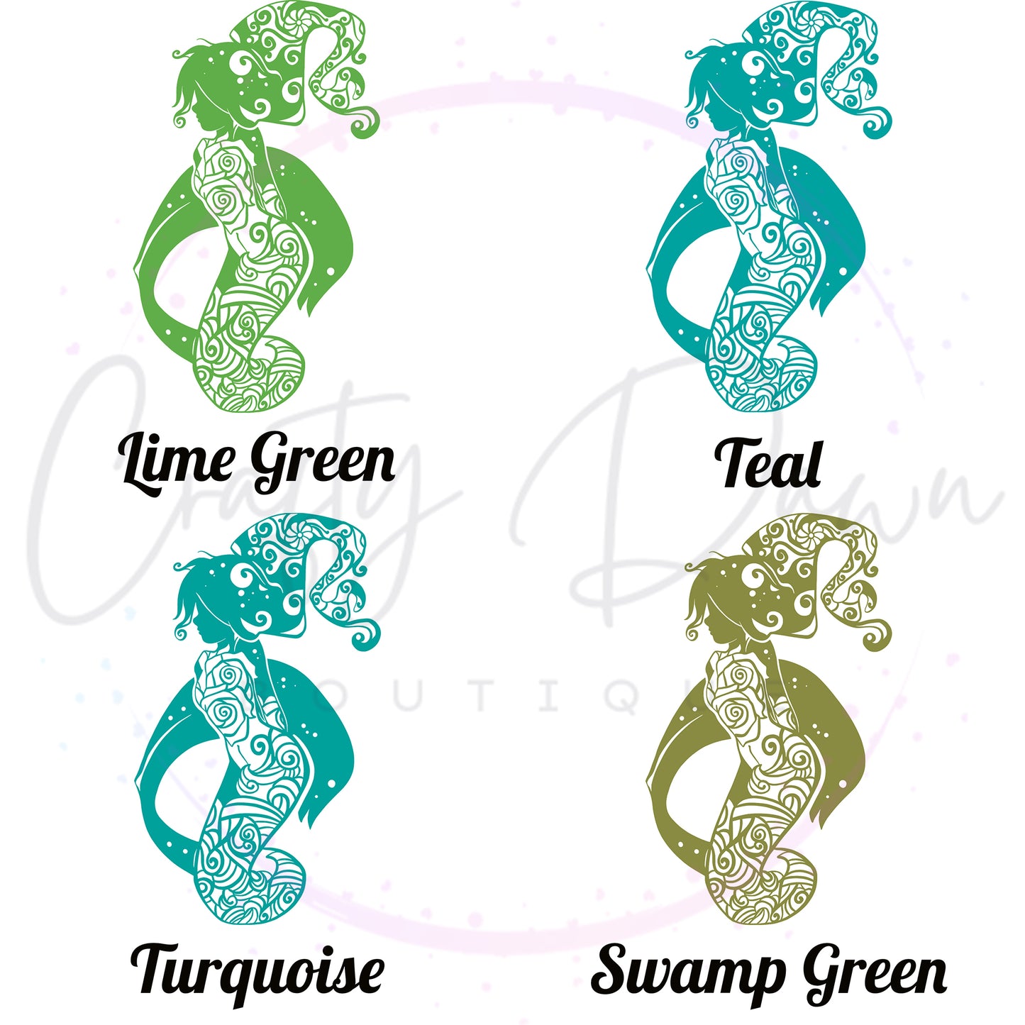 Rose Mermaid Decal