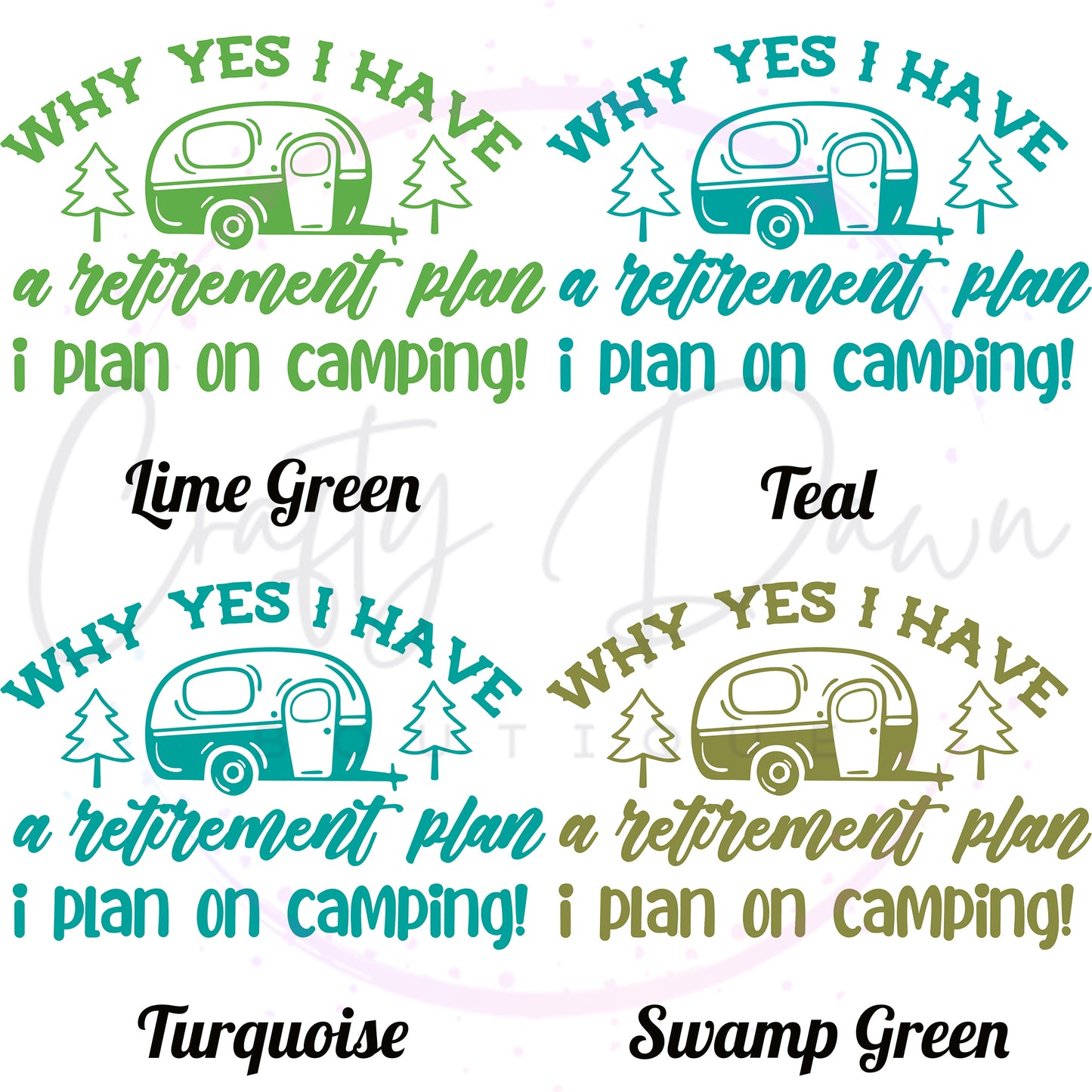 Camping Retirement Plan Decal