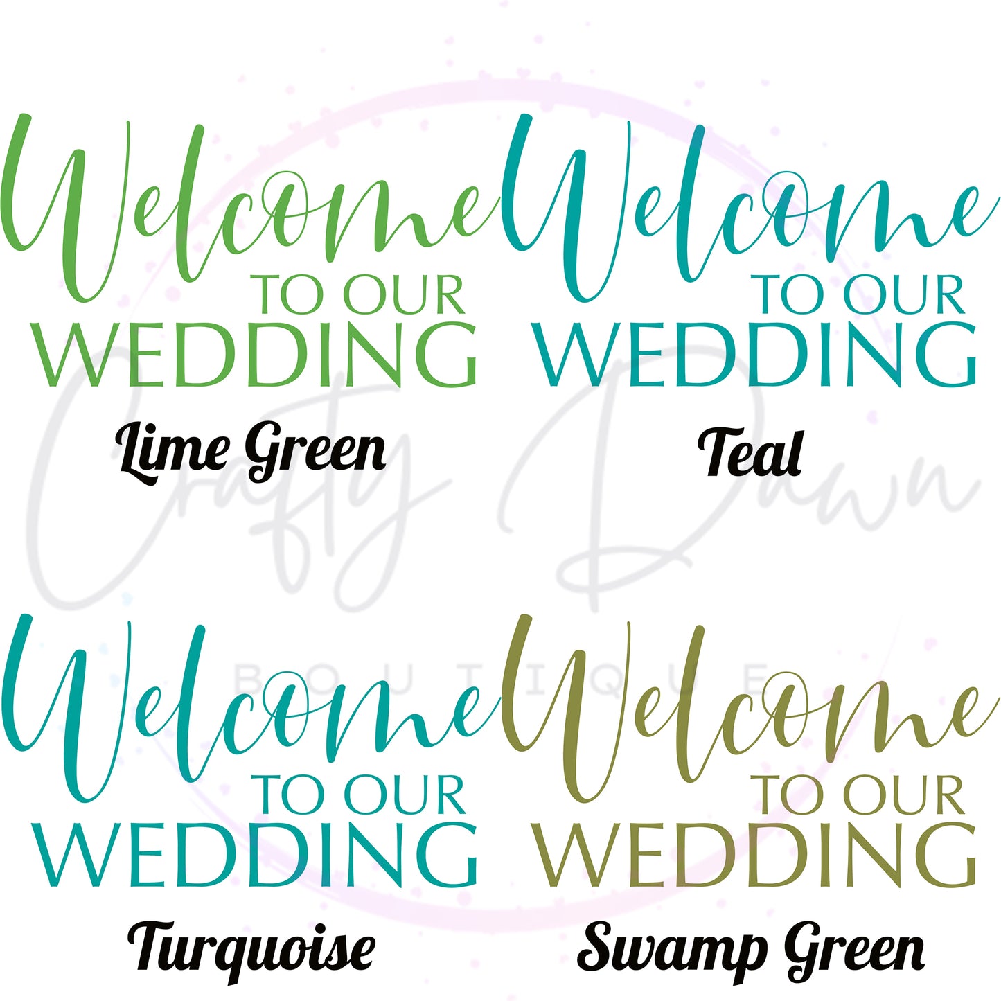Welcome To Our Wedding Acrylic Sign