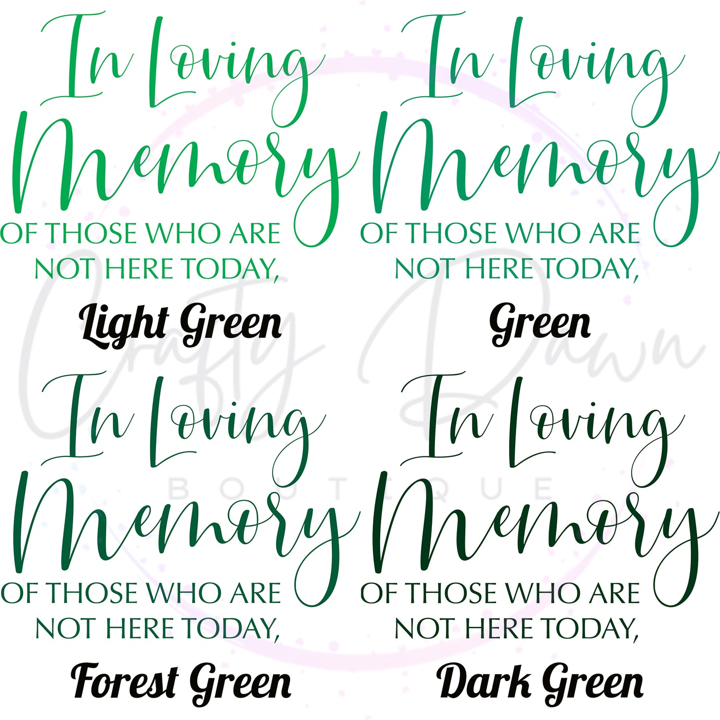 In Loving Memory Acrylic Sign