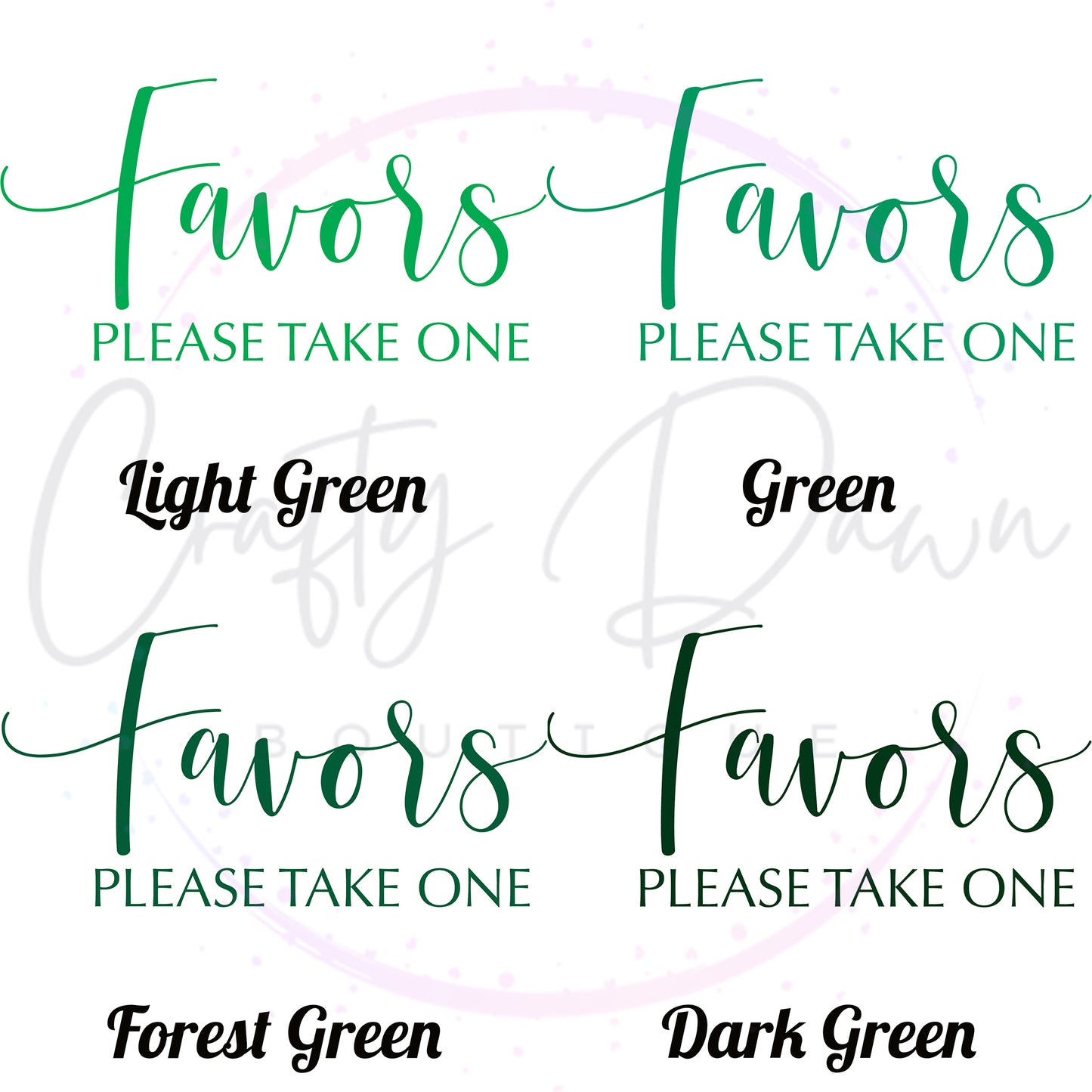 Favors Please Take One Acrylic Sign