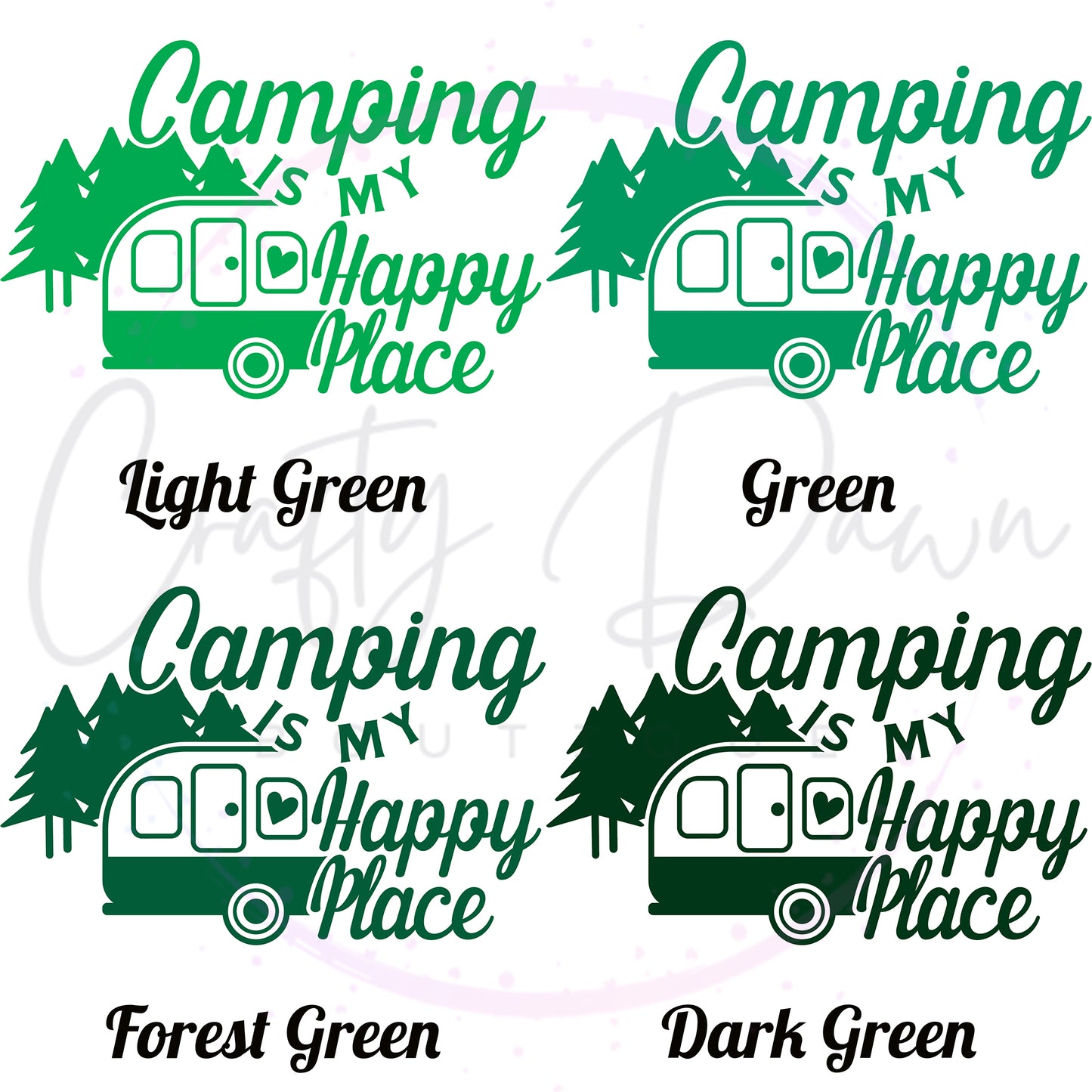 Camping Is My Happy Place Decal
