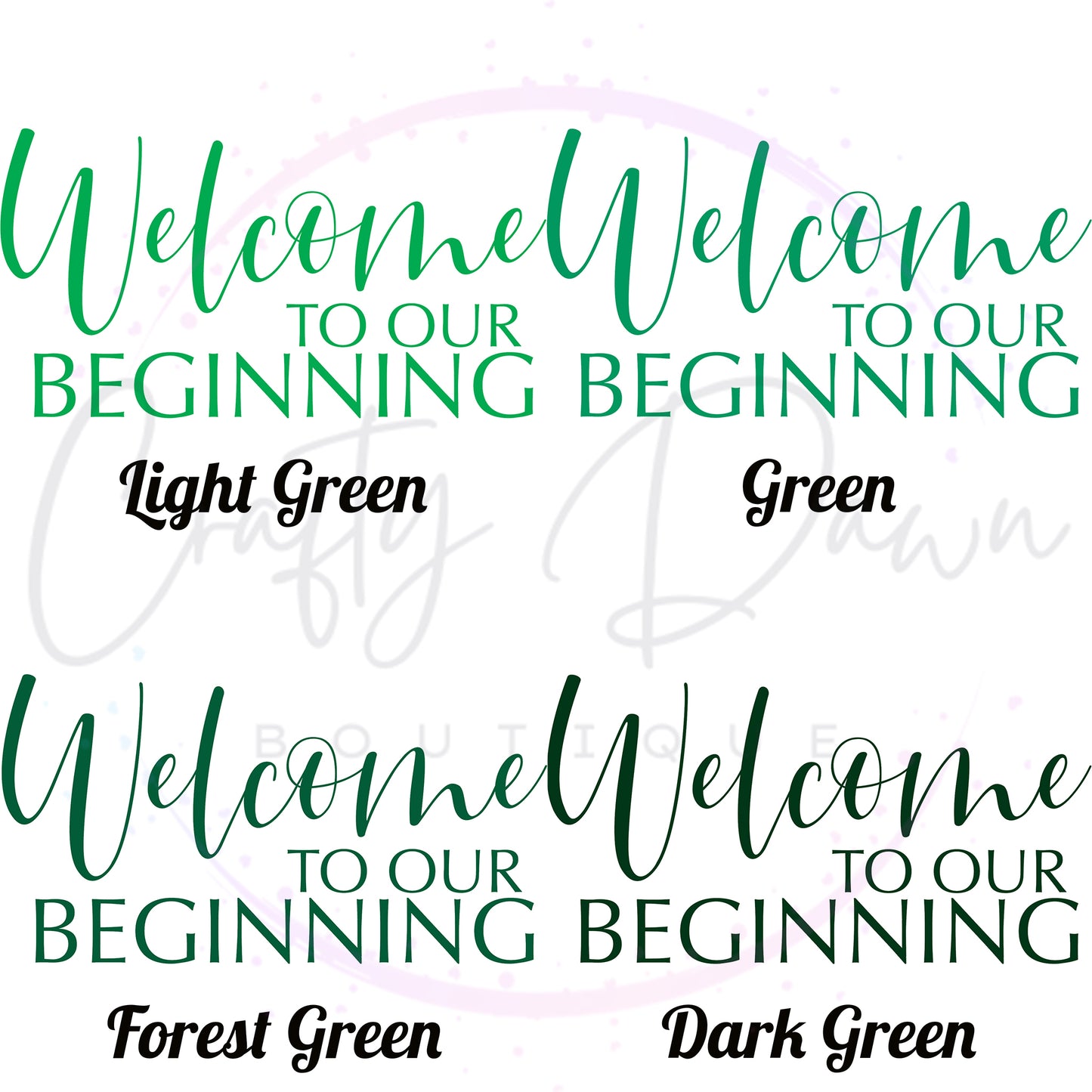 Welcome To Our Beginning Acrylic Sign