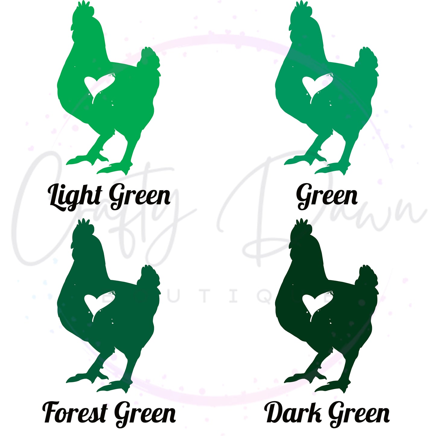 Chicken Heart Decal
