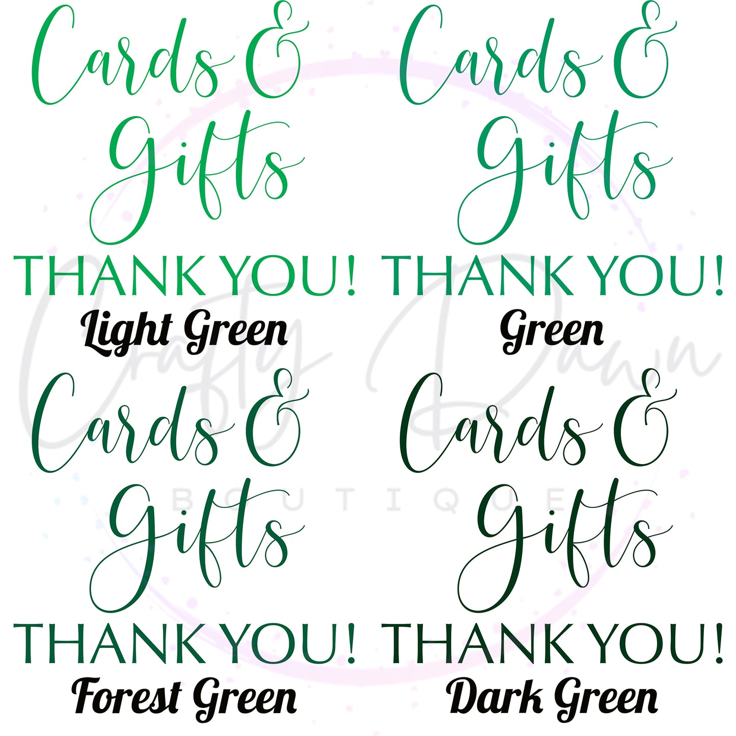 Cards And Gifts Acrylic Sign