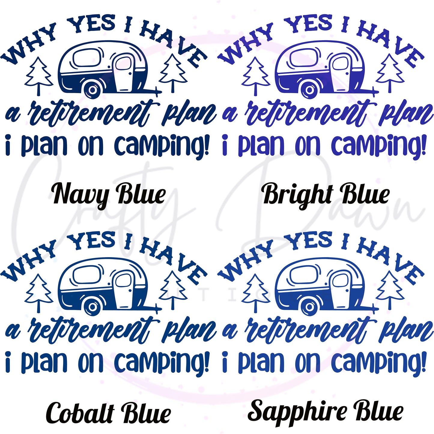 Camping Retirement Plan Decal