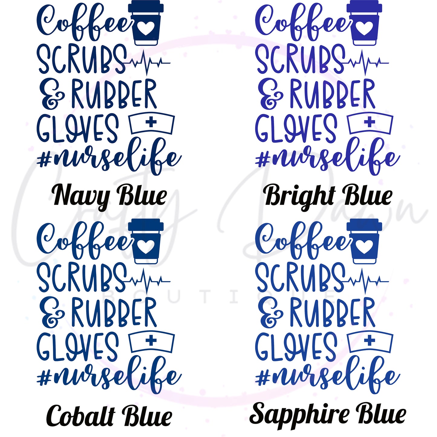 Coffee, Scrubs, & Rubber Gloves Decal