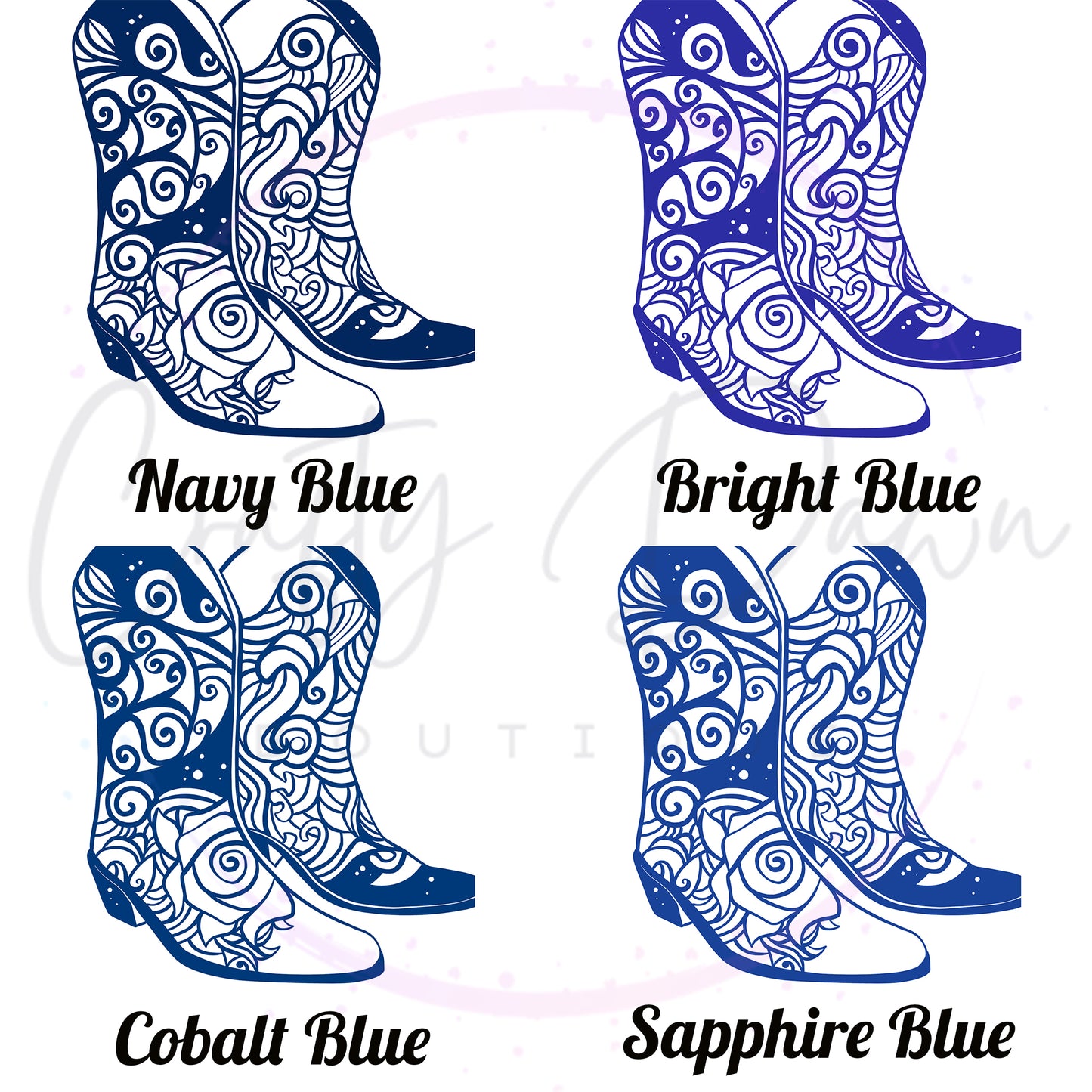 Cowboy Boots Mandala Decal