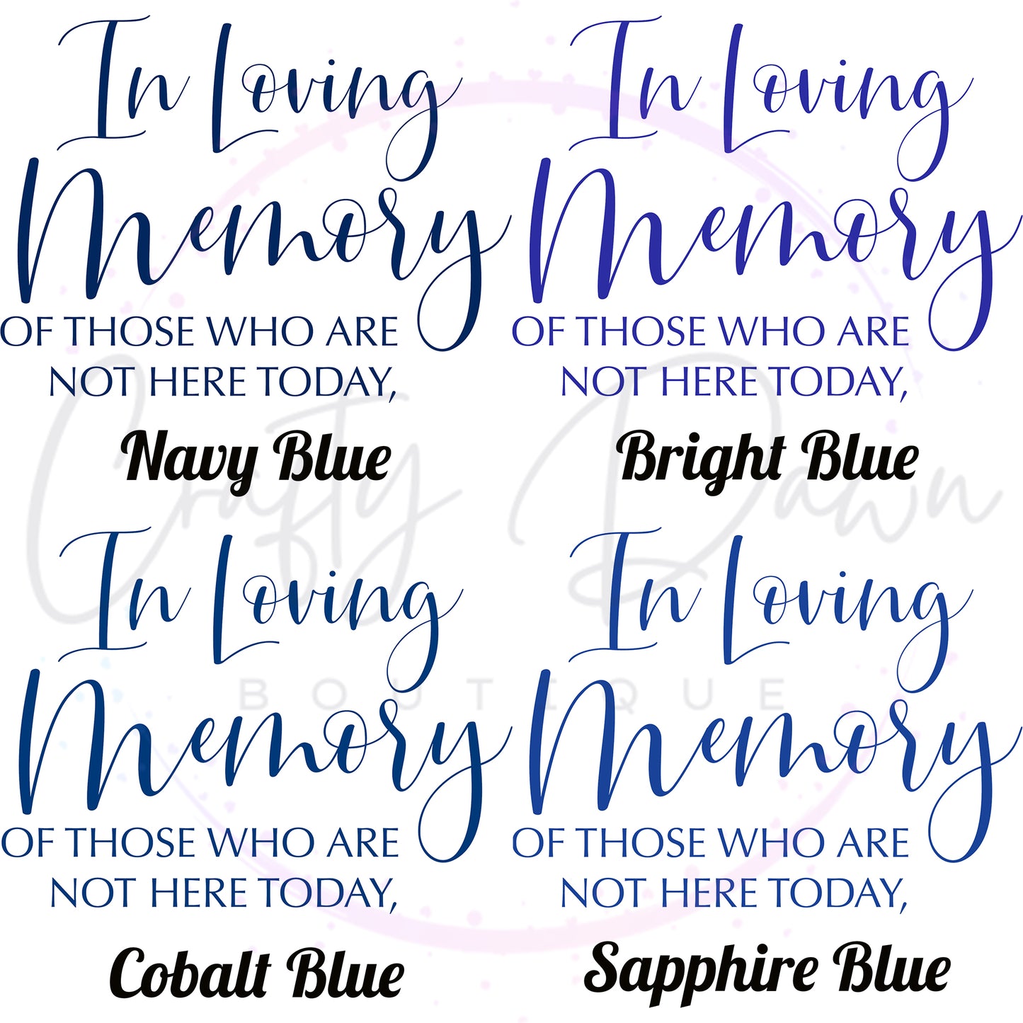 In Loving Memory Acrylic Sign