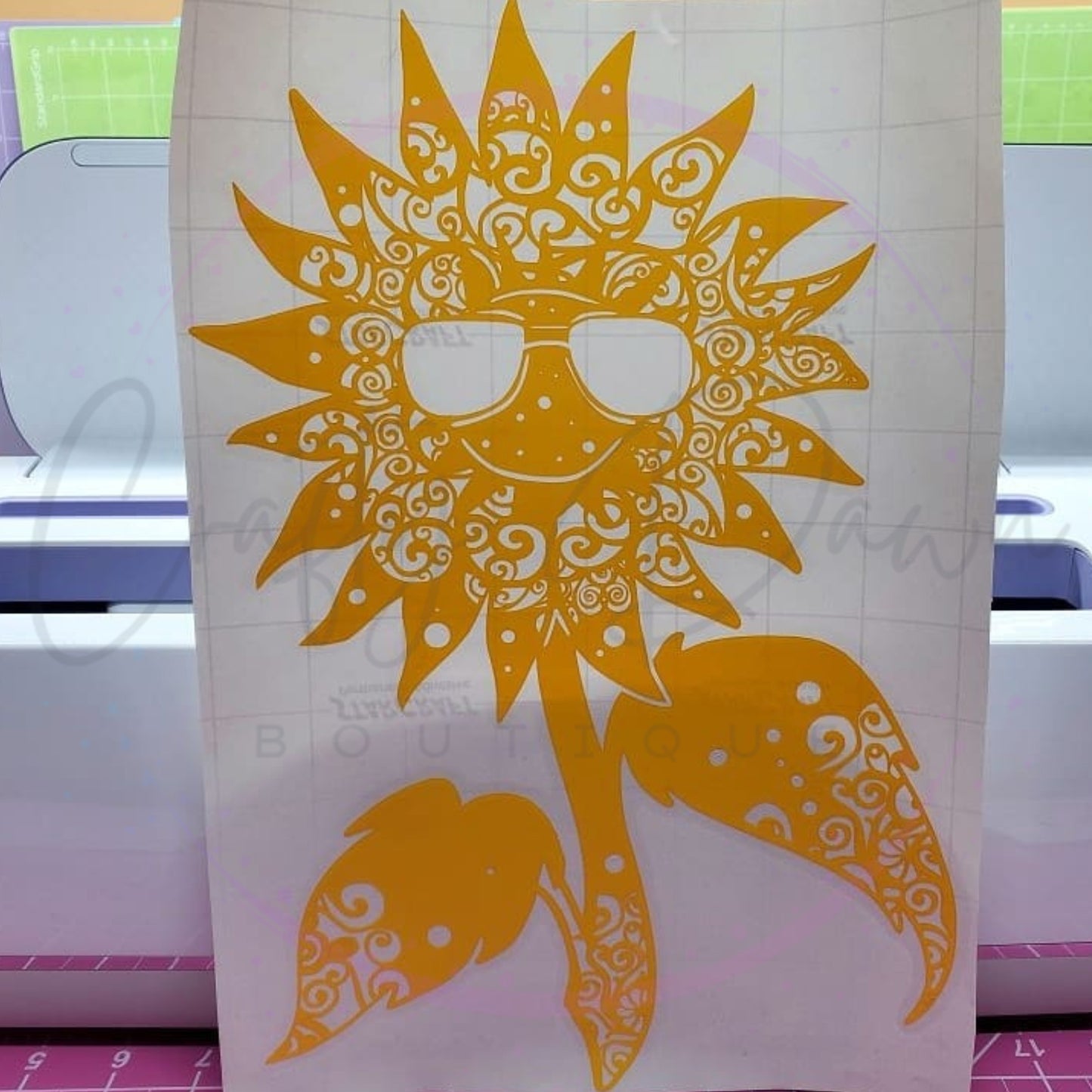 Cool Sunflower Mandala Decal