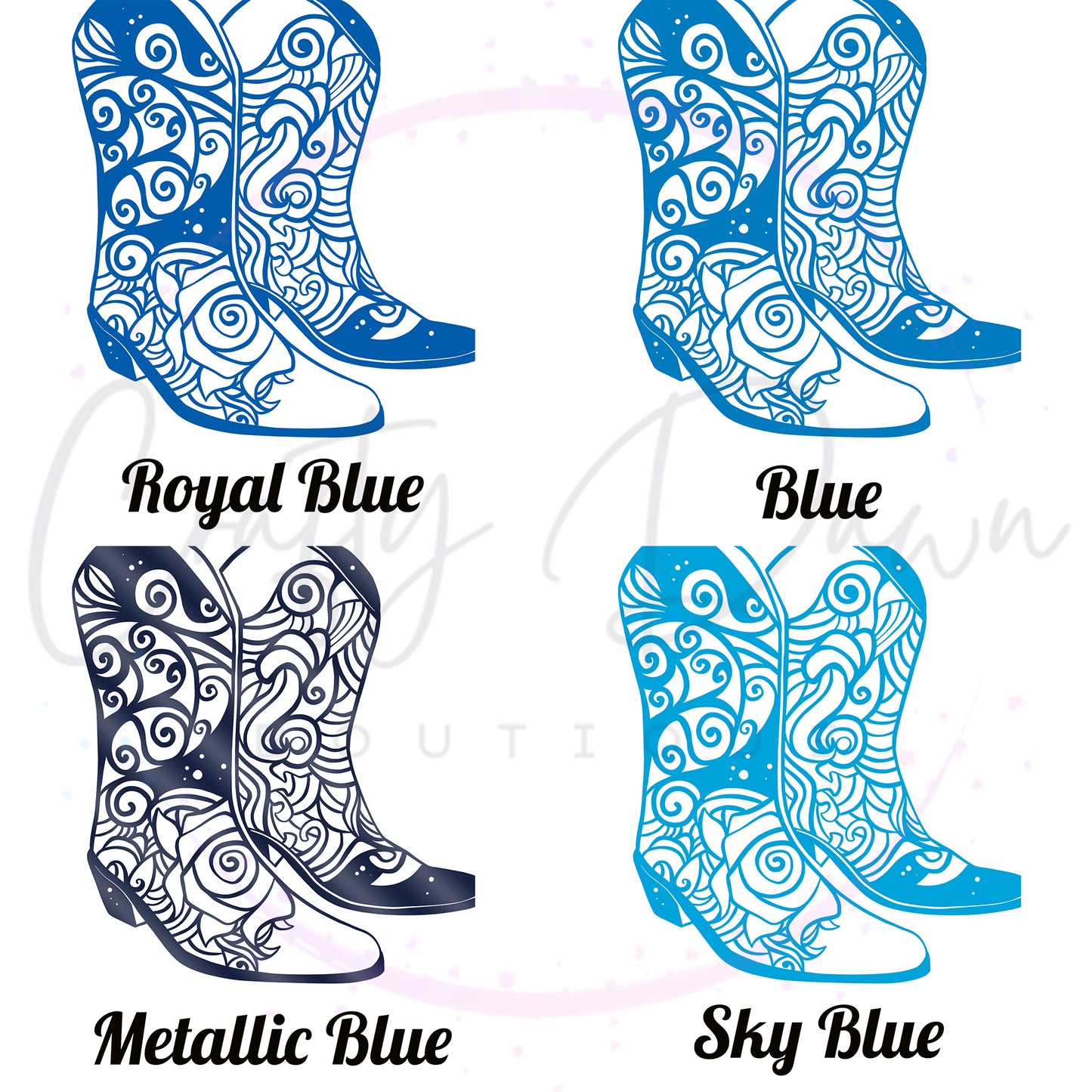 Cowboy Boots Mandala Decal