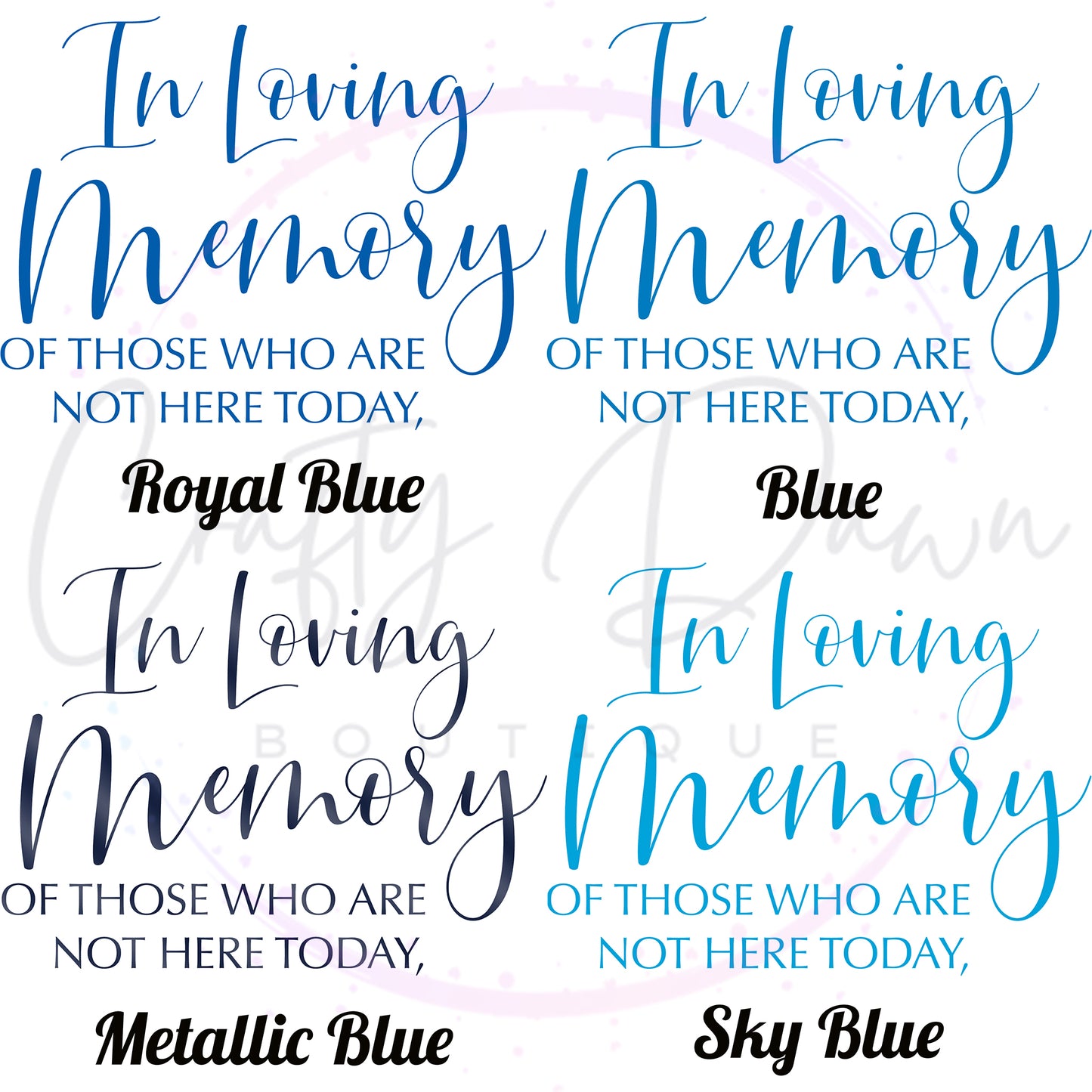 In Loving Memory Acrylic Sign
