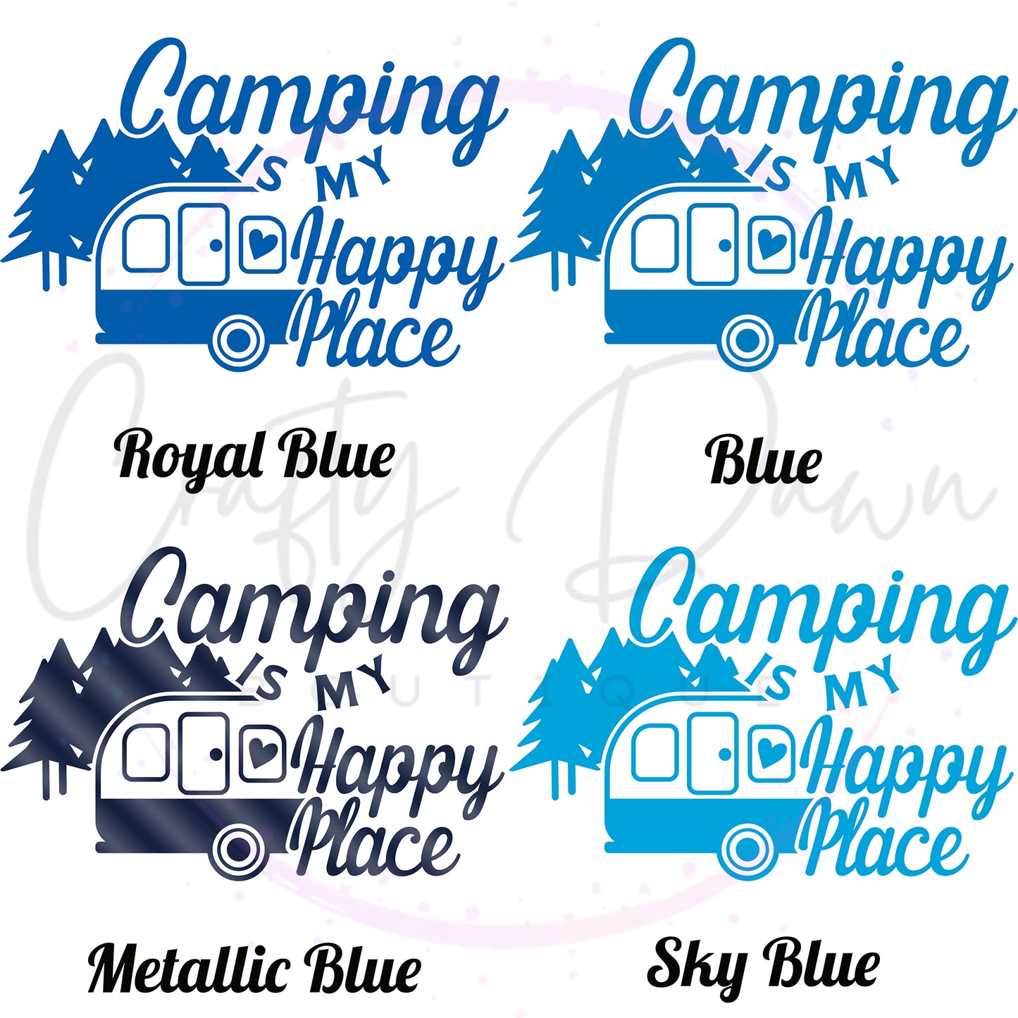 Camping Is My Happy Place Decal