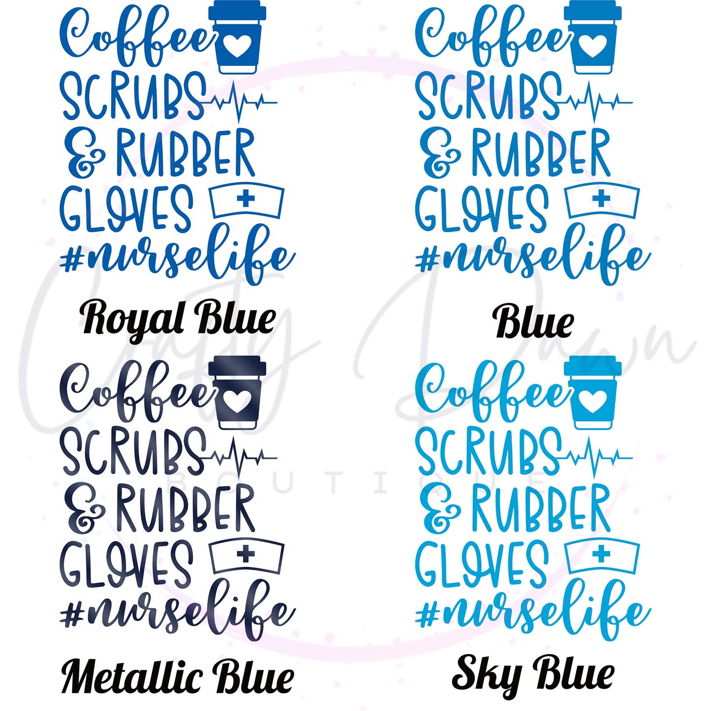 Coffee, Scrubs, & Rubber Gloves Decal