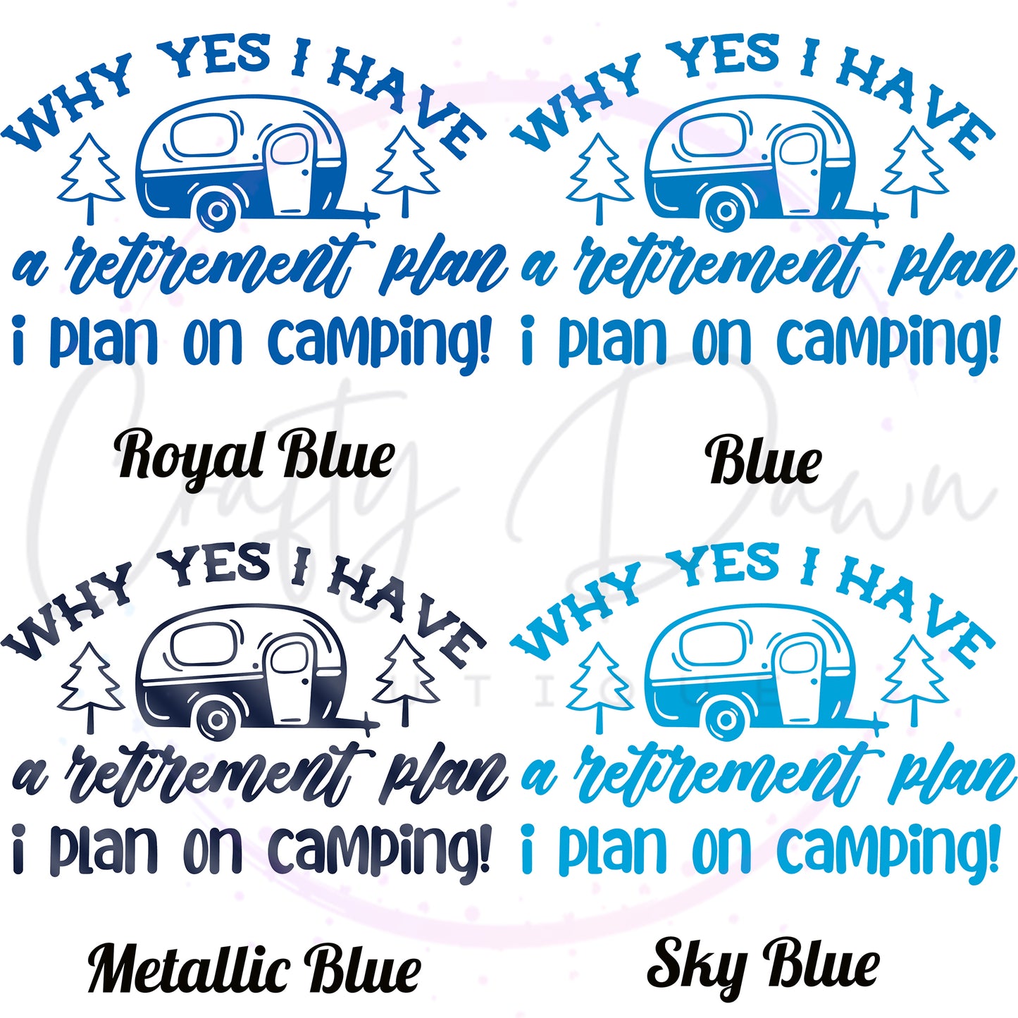 Camping Retirement Plan Decal
