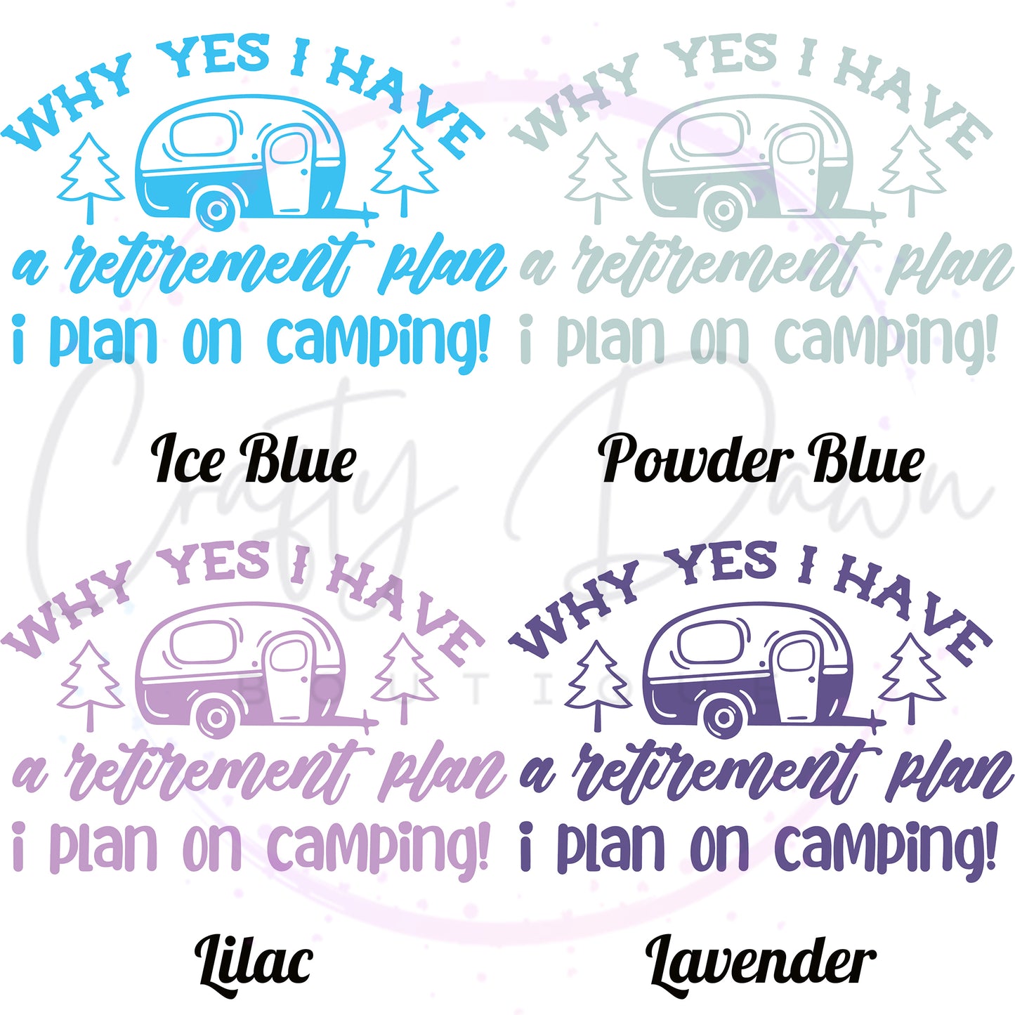 Camping Retirement Plan Decal