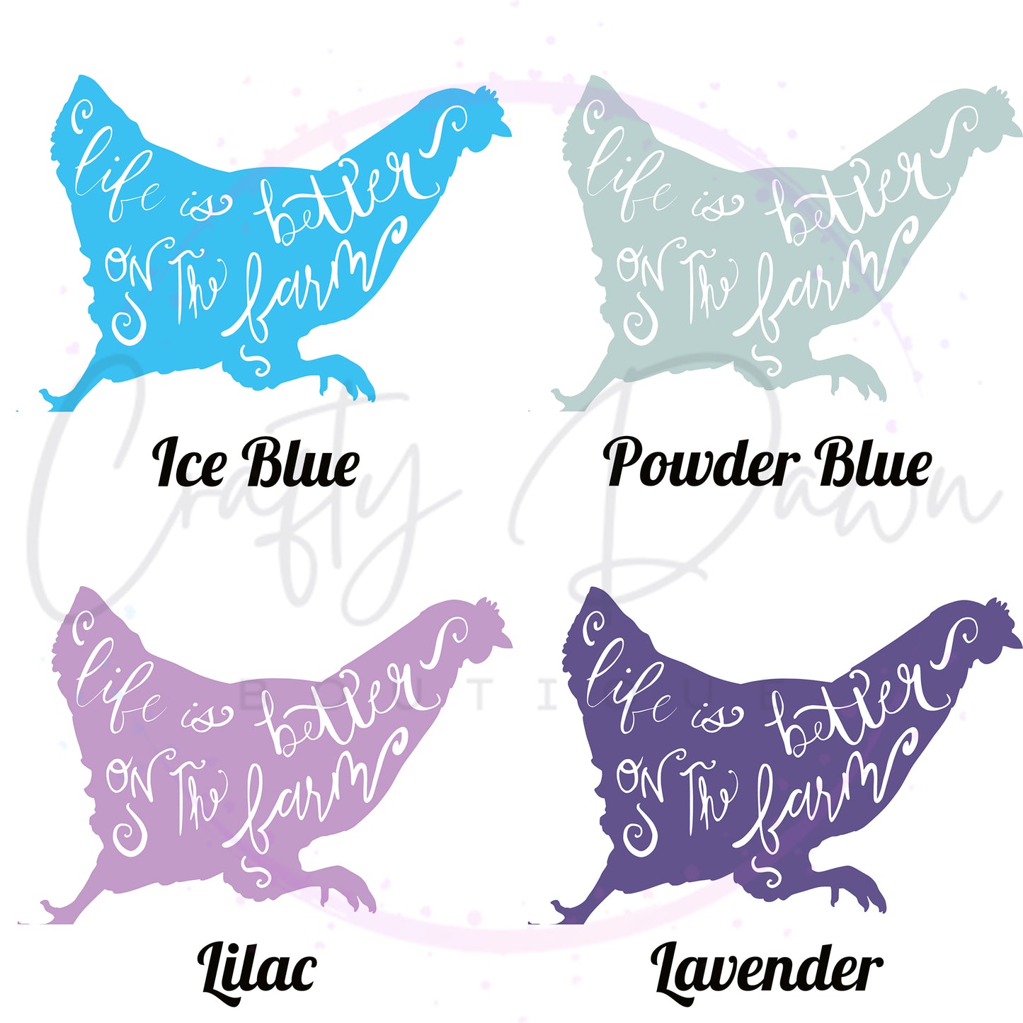 Life Is Better Chicken Decal