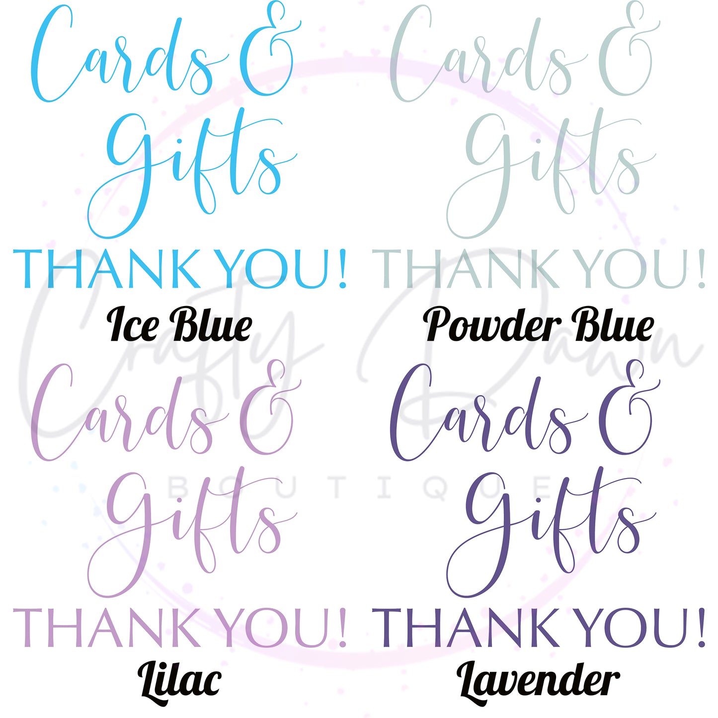 Cards And Gifts Acrylic Sign