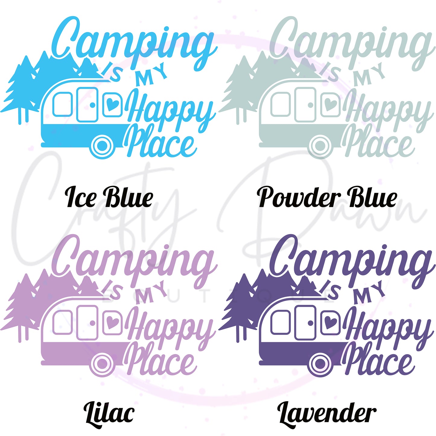 Camping Is My Happy Place Decal