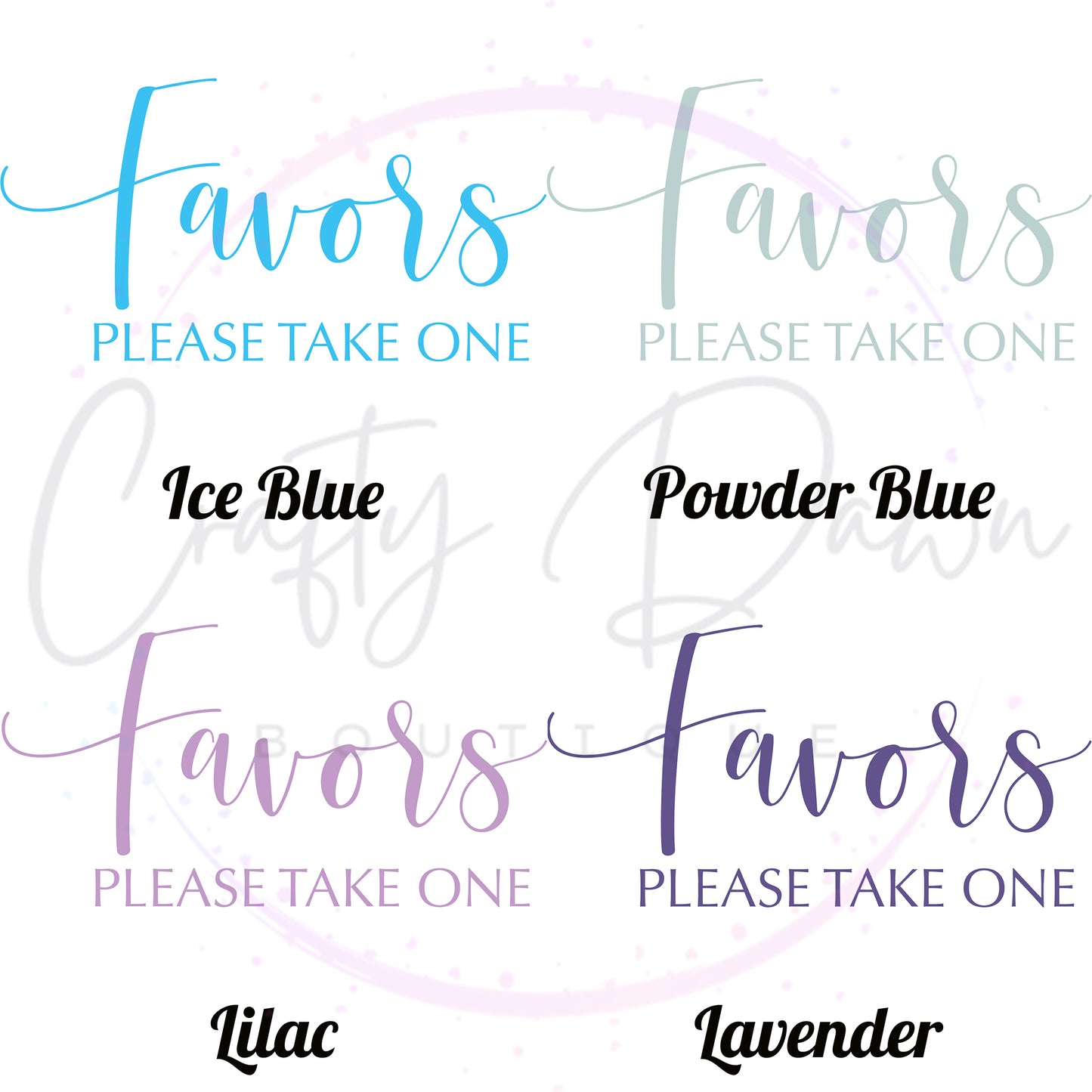 Favors Please Take One Acrylic Sign