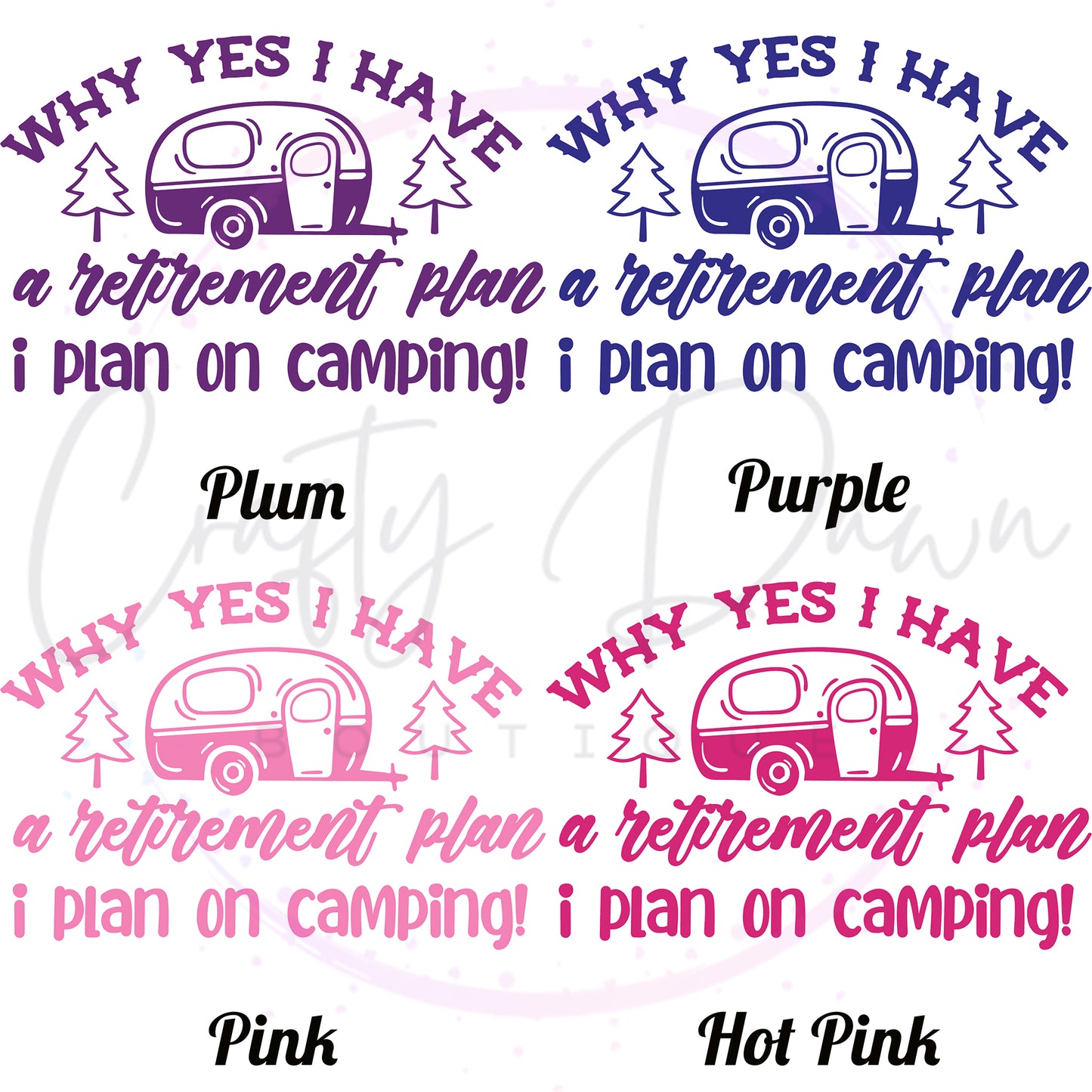 Camping Retirement Plan Decal