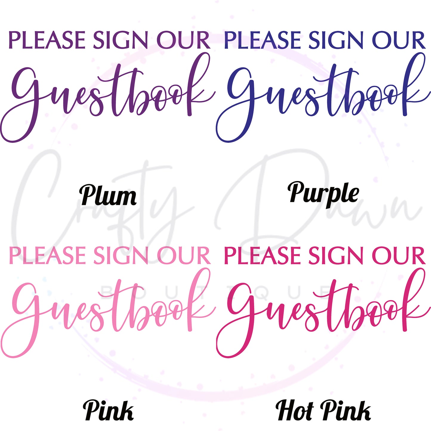 Please Sign Our Guestbook 2 Acrylic Sign