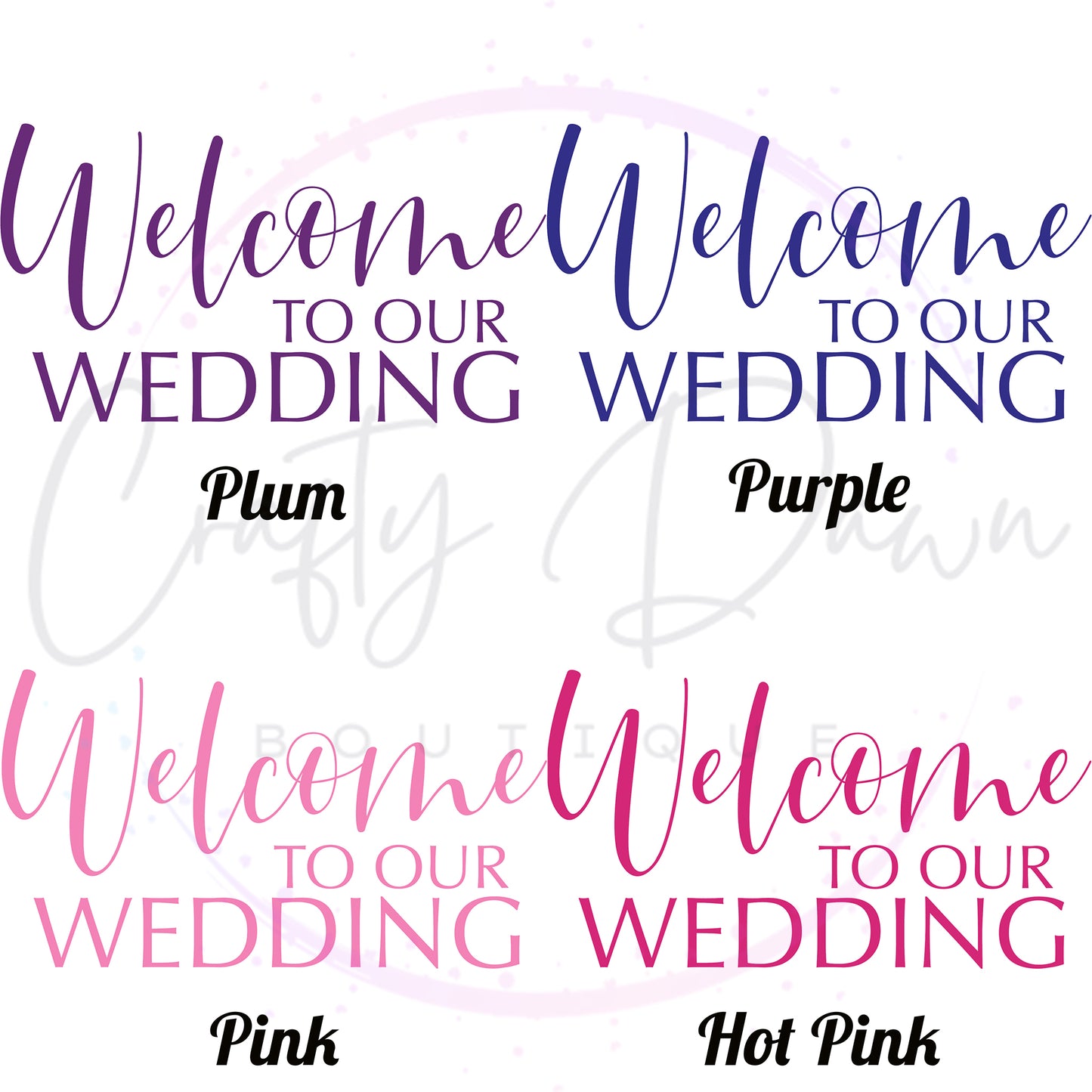 Welcome To Our Wedding Acrylic Sign