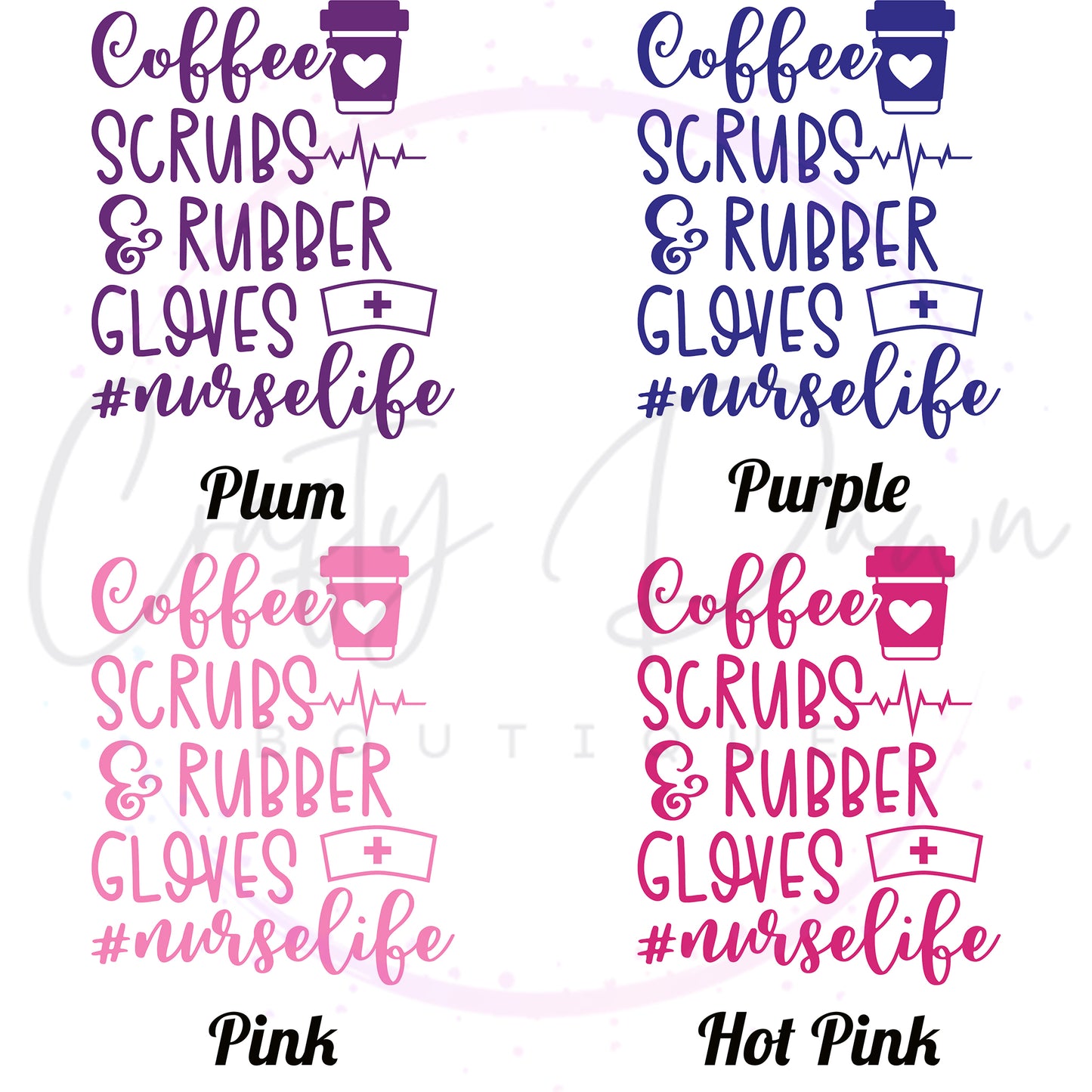 Coffee, Scrubs, & Rubber Gloves Decal