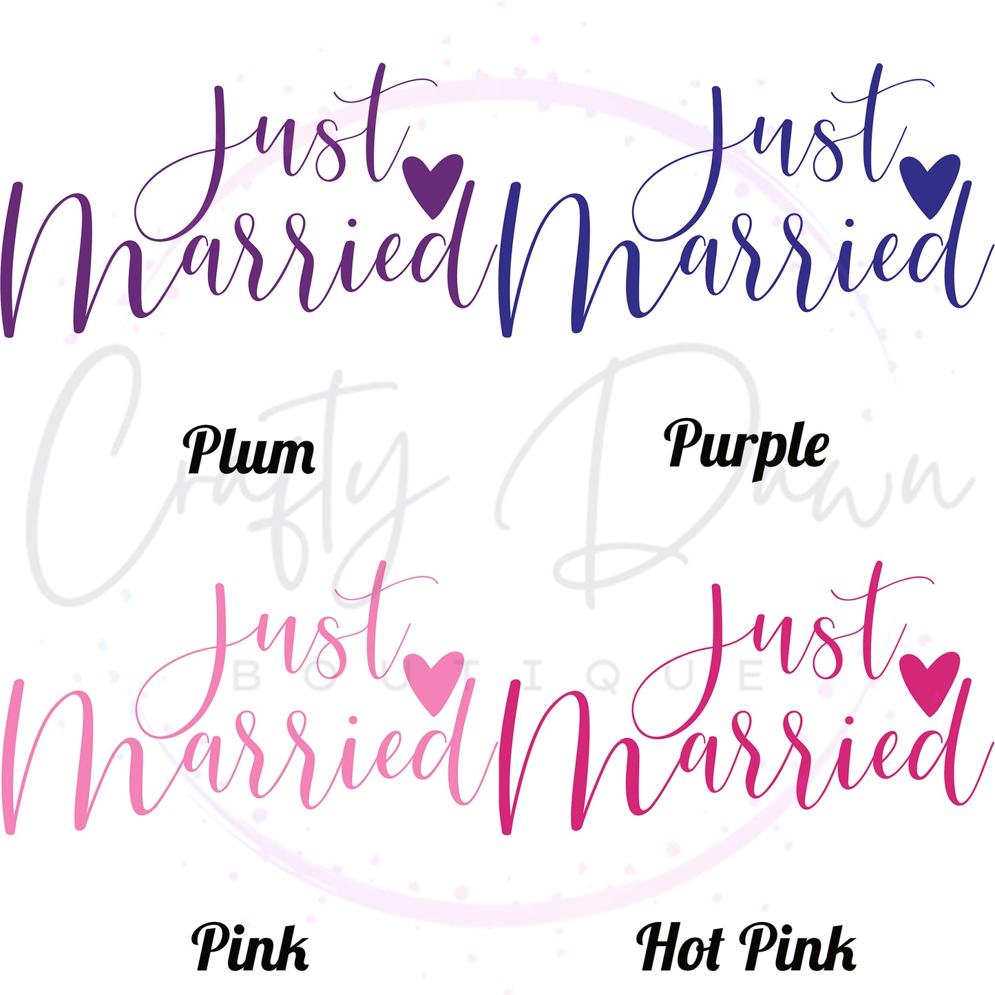 Just Married Acrylic Sign