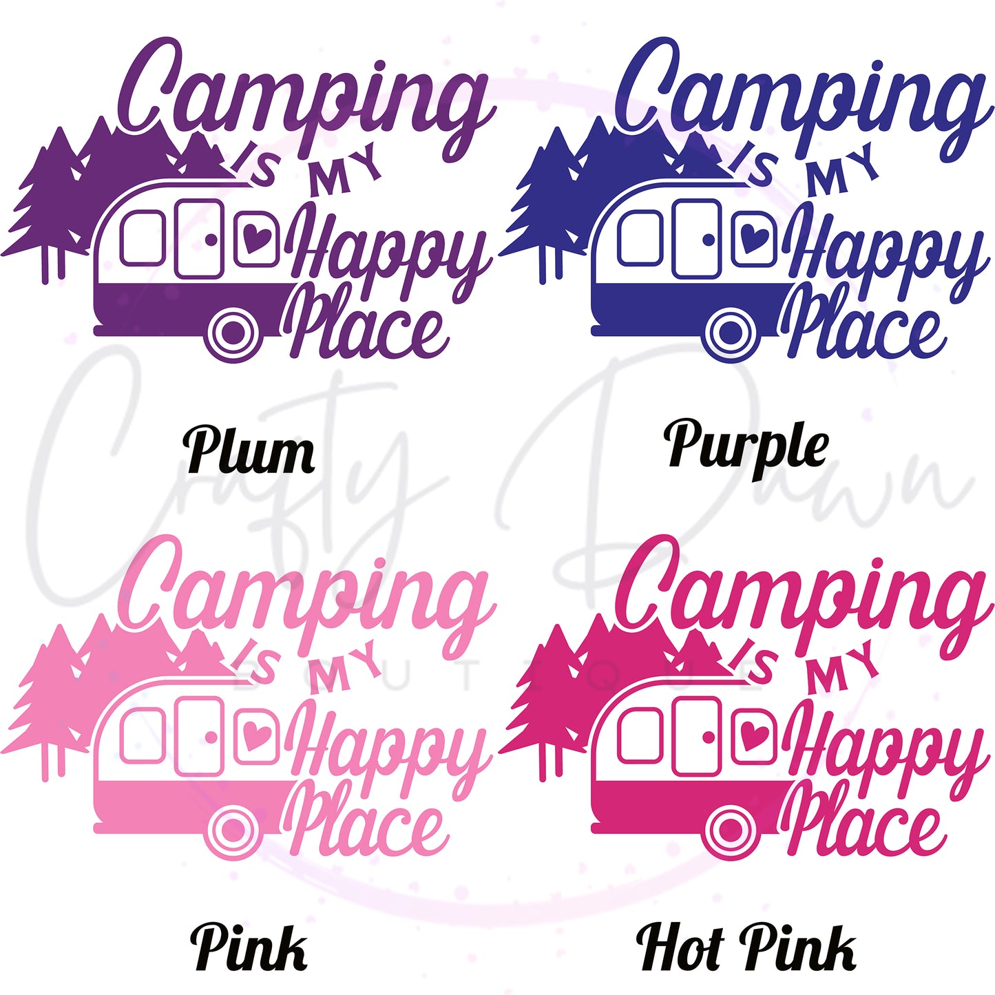 Camping Is My Happy Place Decal