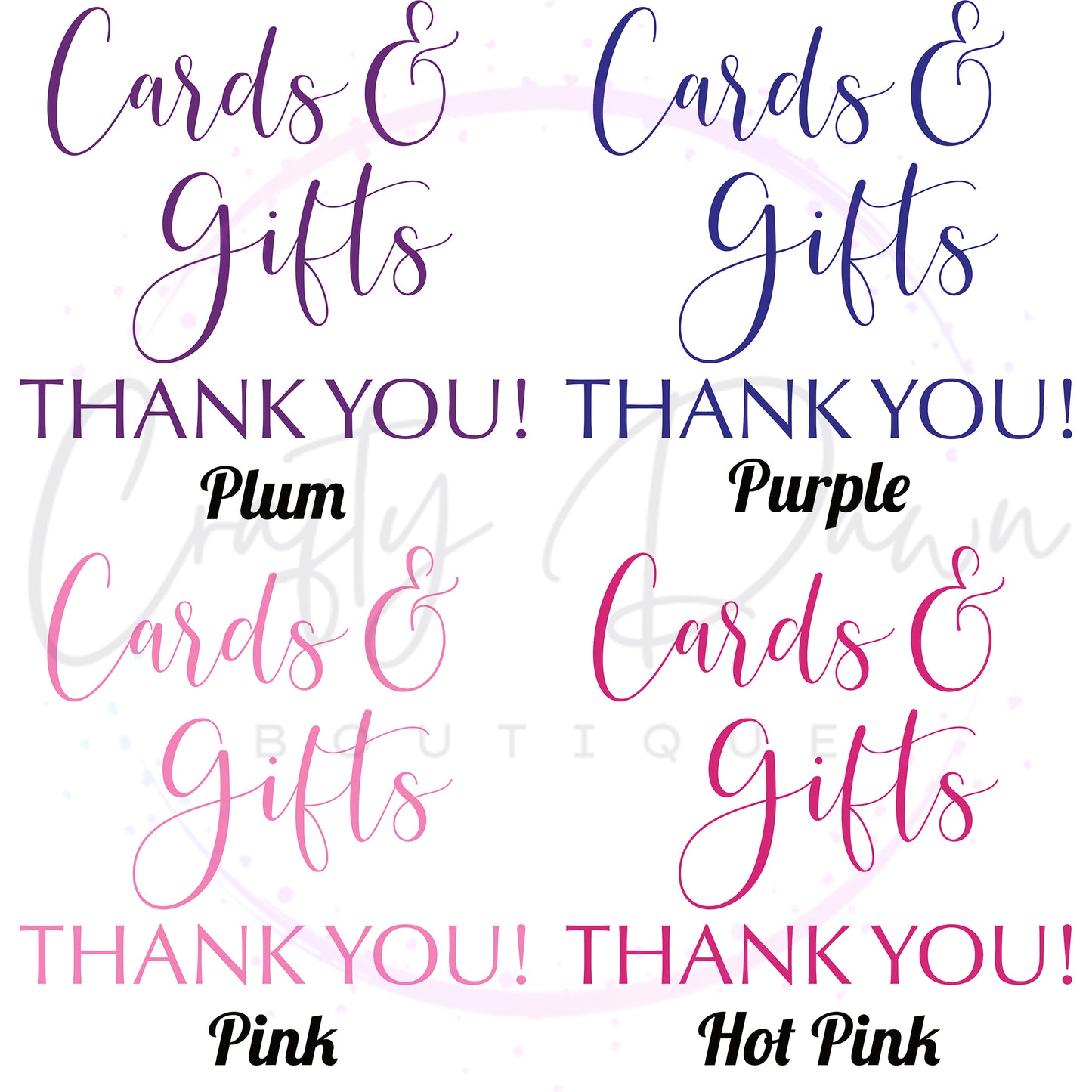 Cards And Gifts Acrylic Sign
